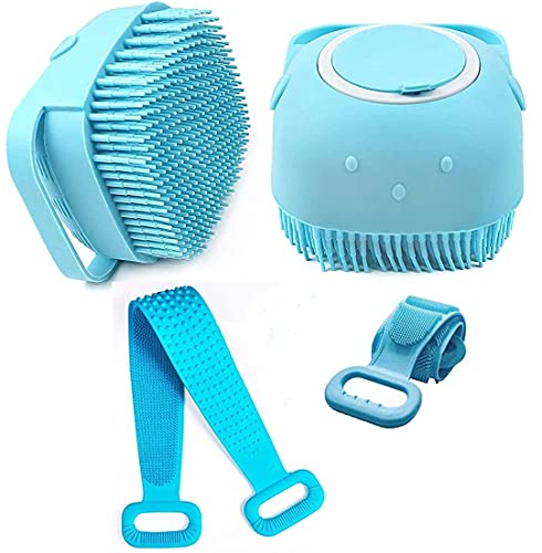 Premium Silicone Body Brush & Back Scrubber - Dual-Sided Exfoliating Bath Brush for Deep Skin Cleansing & Massage - Dead Skin Removal Shower Brush - Easy to Clean Bath Accessories (2-Pack) - Perfect for Spa Days & At-Home Skincare Routines