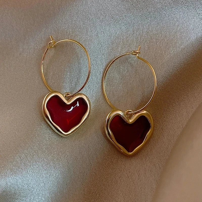 Elegant Heart-Shaped Stud Earrings for Women - Perfect for Valentine's Day, Anniversary & Romantic Date Night Gifts