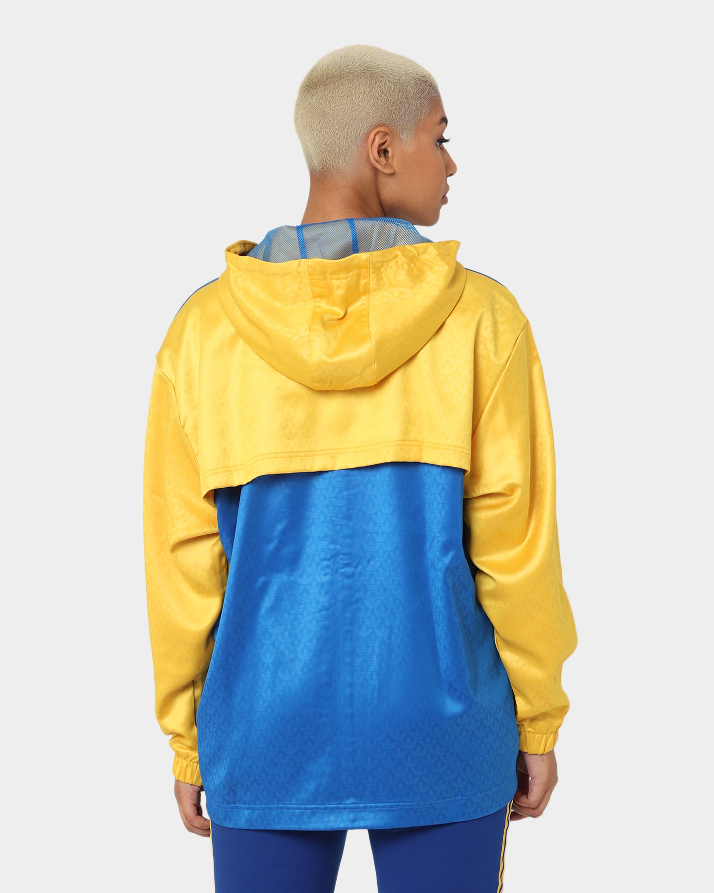 Adidas Adicolor Women's Colorblock Windbreaker Jacket - Bluebird | Lightweight Water-Resistant Running & Outdoor Sports Hoodie