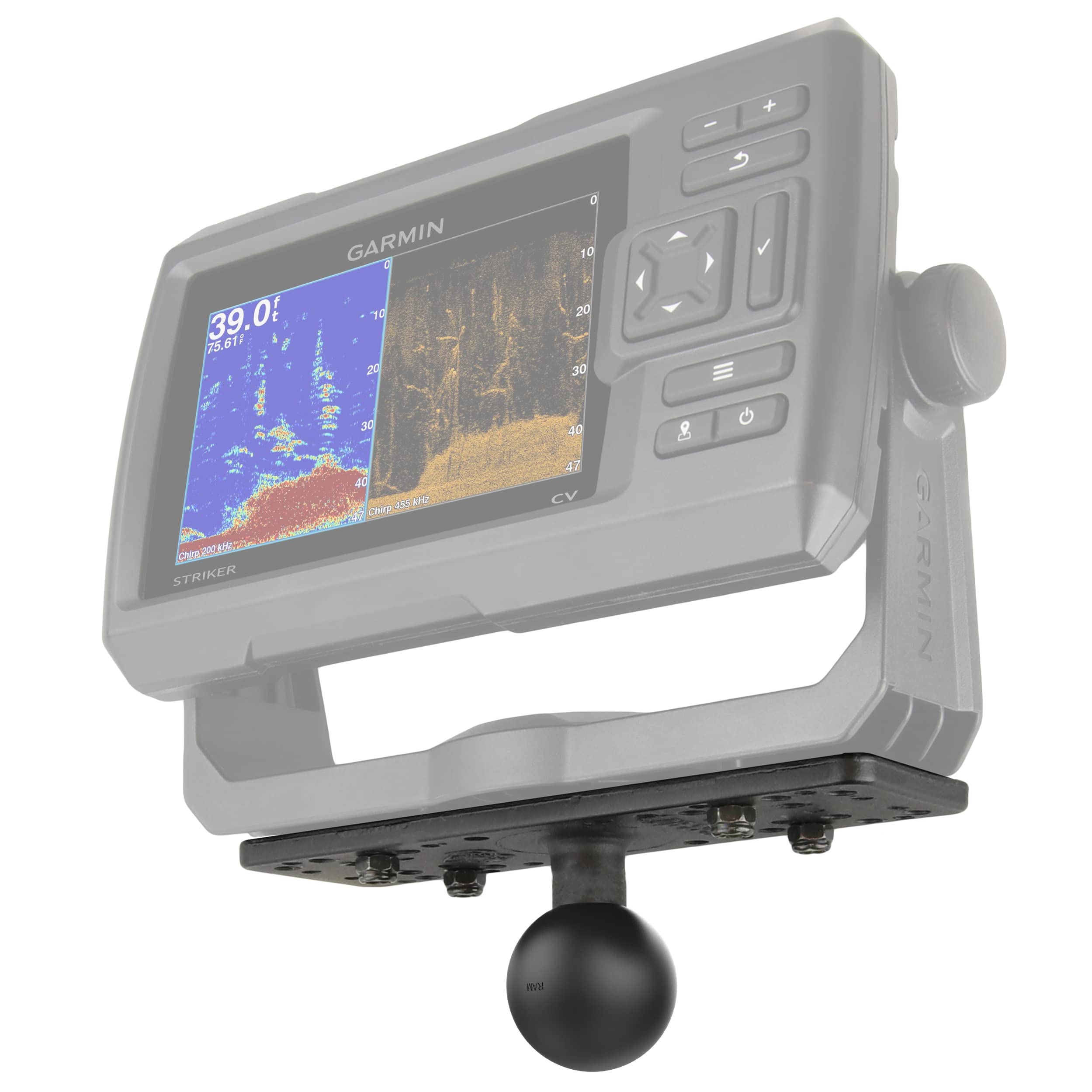 RAM Mounts 通用船用电子球适配器 RAM-111BU 1.5英寸 C型组件 - 适用于船舶、游艇、摩托艇导航设备安装
