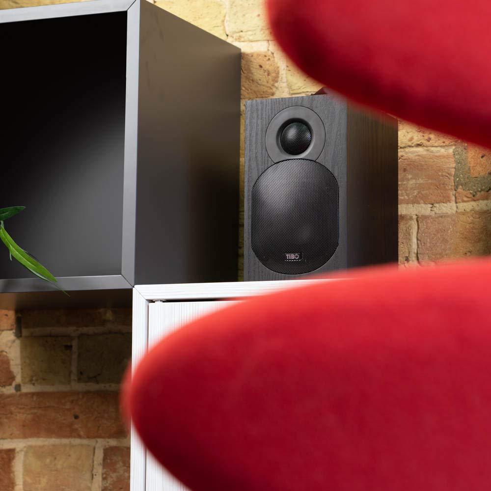 TIBO Plus 1.1 Active HiFi Bookshelf Bluetooth Speakers - Premium UK Designed Wireless Bookshelf Speakers for Home Audio, Gaming & Music - Black | Perfect for Living Room, Bedroom & Office Use