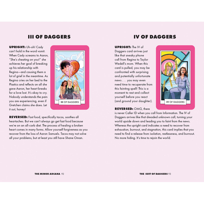 Mean Girls Tarot Deck & Guidebook Set - 78-Card Tarot Deck with Illustrated Guidebook for Beginners, Divination, Self-Discovery & Gift Giving