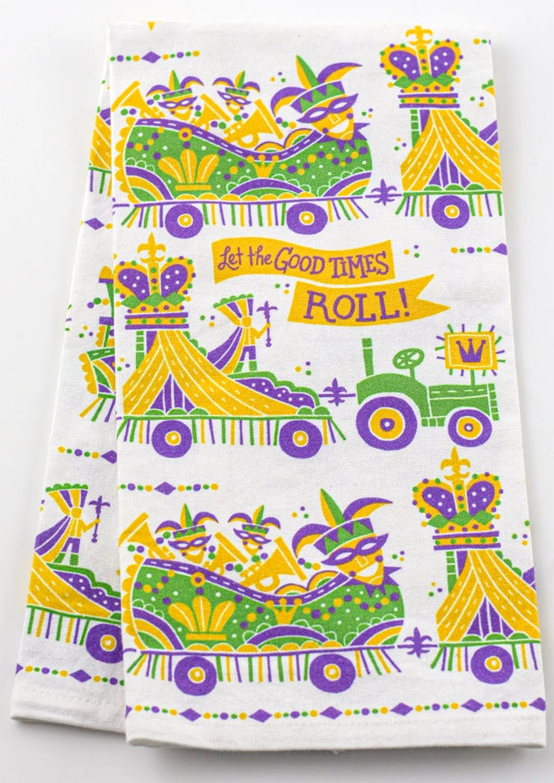 Premium Kitchen Towels - Absorbent & Durable for Cooking, Cleaning & Decor | Let the Good Times Roll | Perfect for Kitchens, Restaurants & Home Decor