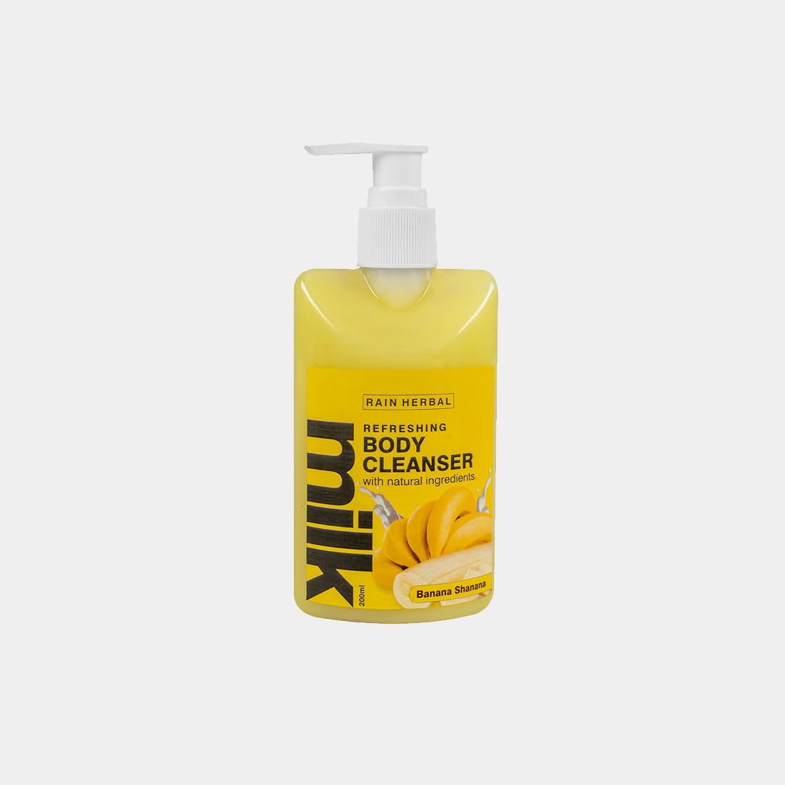 Natural Herbal Banana Body Wash & Cleanser Milk - Moisturizing & Refreshing for All Skin Types | 200ml | Perfect for Shower, Bath & Spa Day