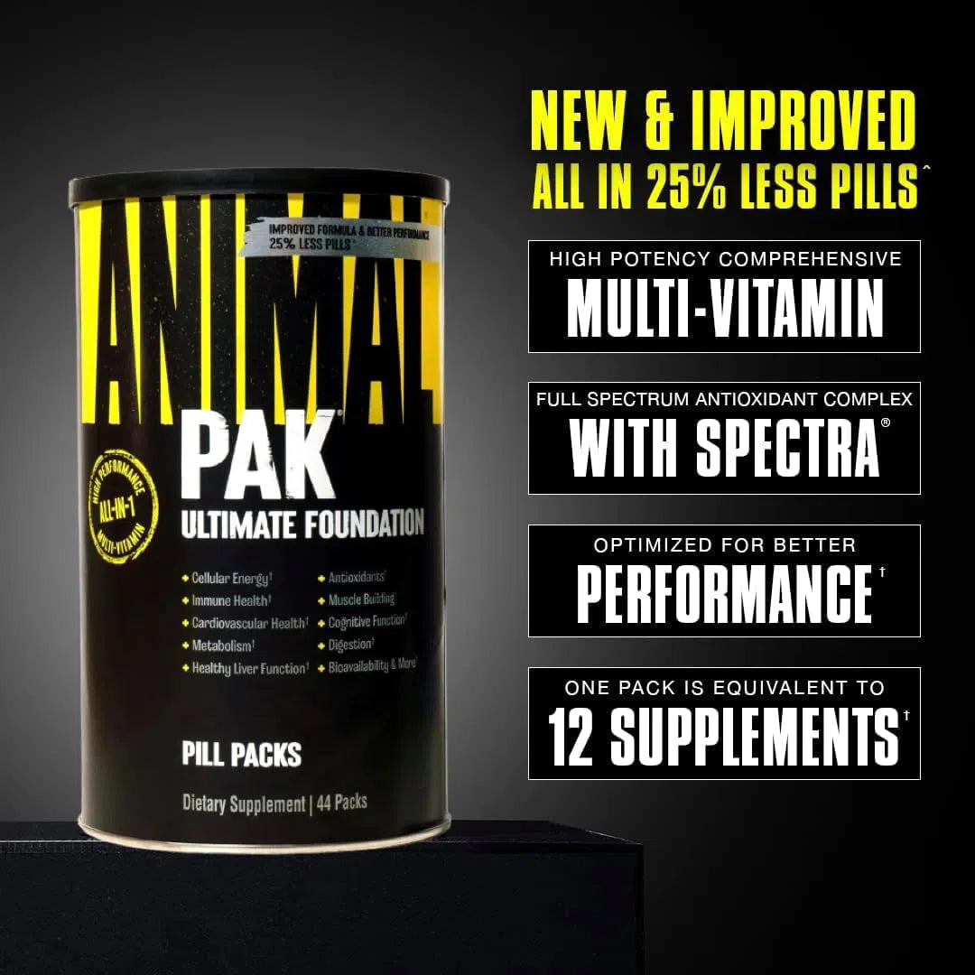 Animal Pak Multivitamin for Athletes & Bodybuilders - Ultimate Performance & Recovery Supplement for Gym, Fitness & Bodybuilding Training