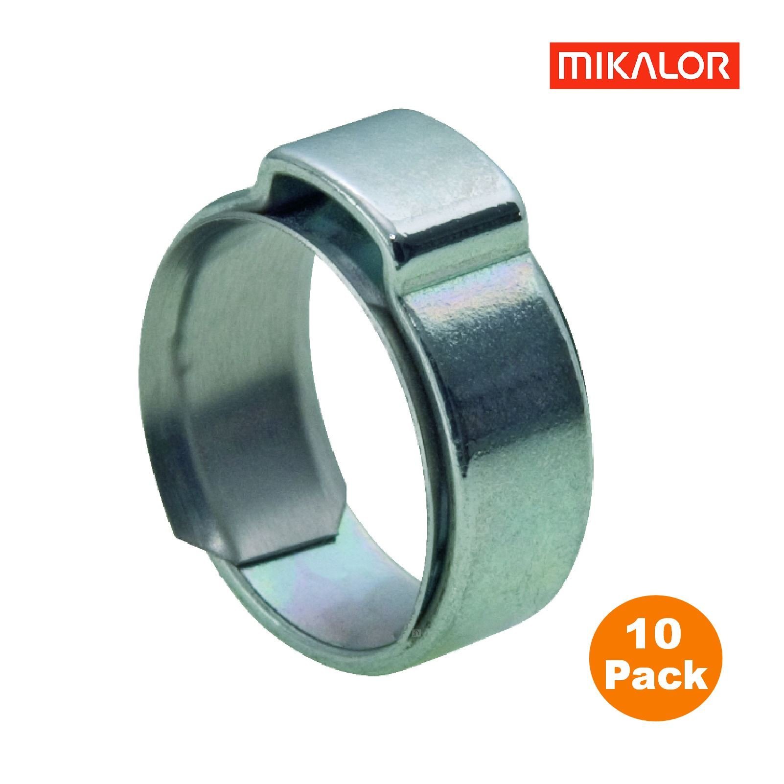 10pcs W1 Single Ear O Clips with Stepless Inner Ring [9-10.5mm] - Perfect for Hose Clamps & Plumbing