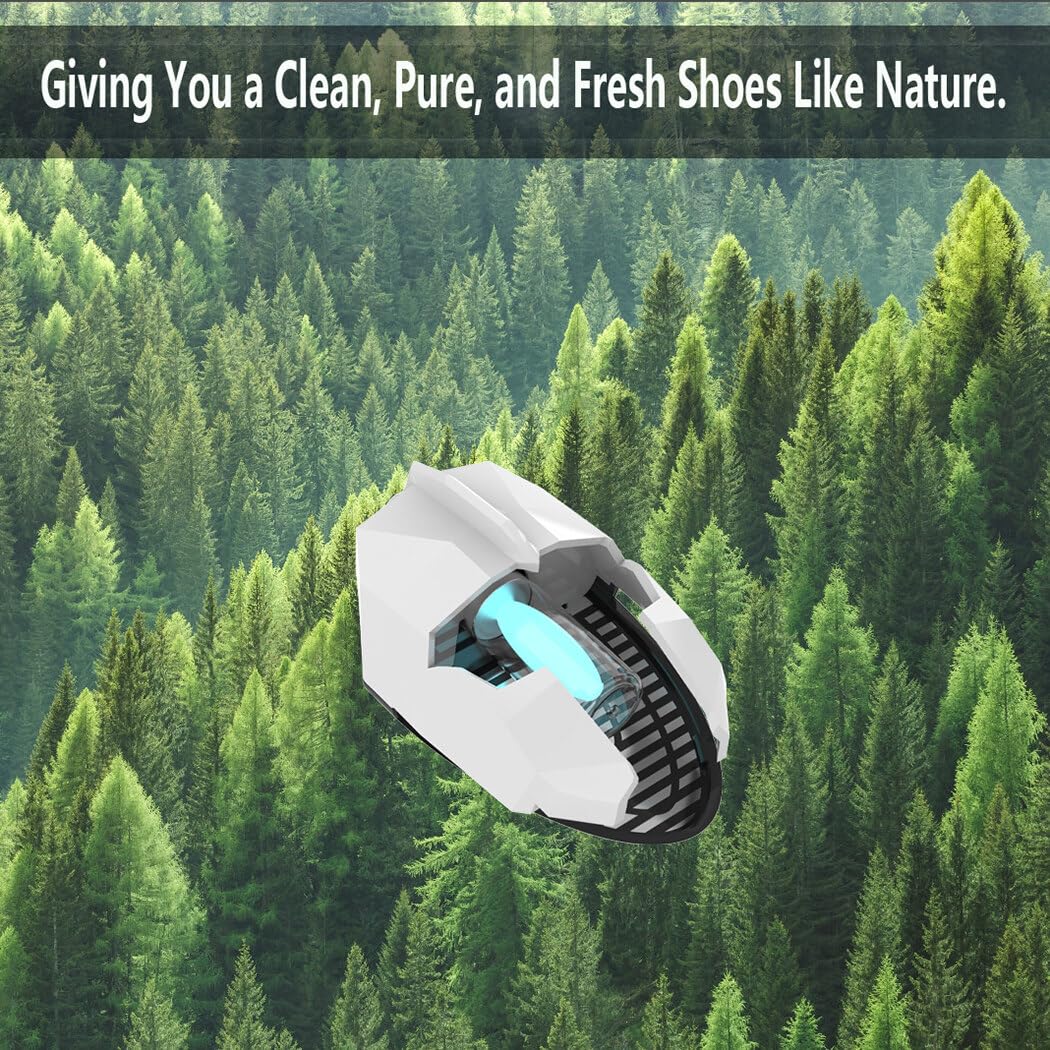 Portable Shoe Dryer and Deodorizer for Sneakers & Boots - Electric Boot Warmer, Shoe Odor Eliminator with Intelligent Timer - Perfect for Work Boots, Hiking Shoes & Gym Sneakers - Silent Operation for Home, Office & Travel Use