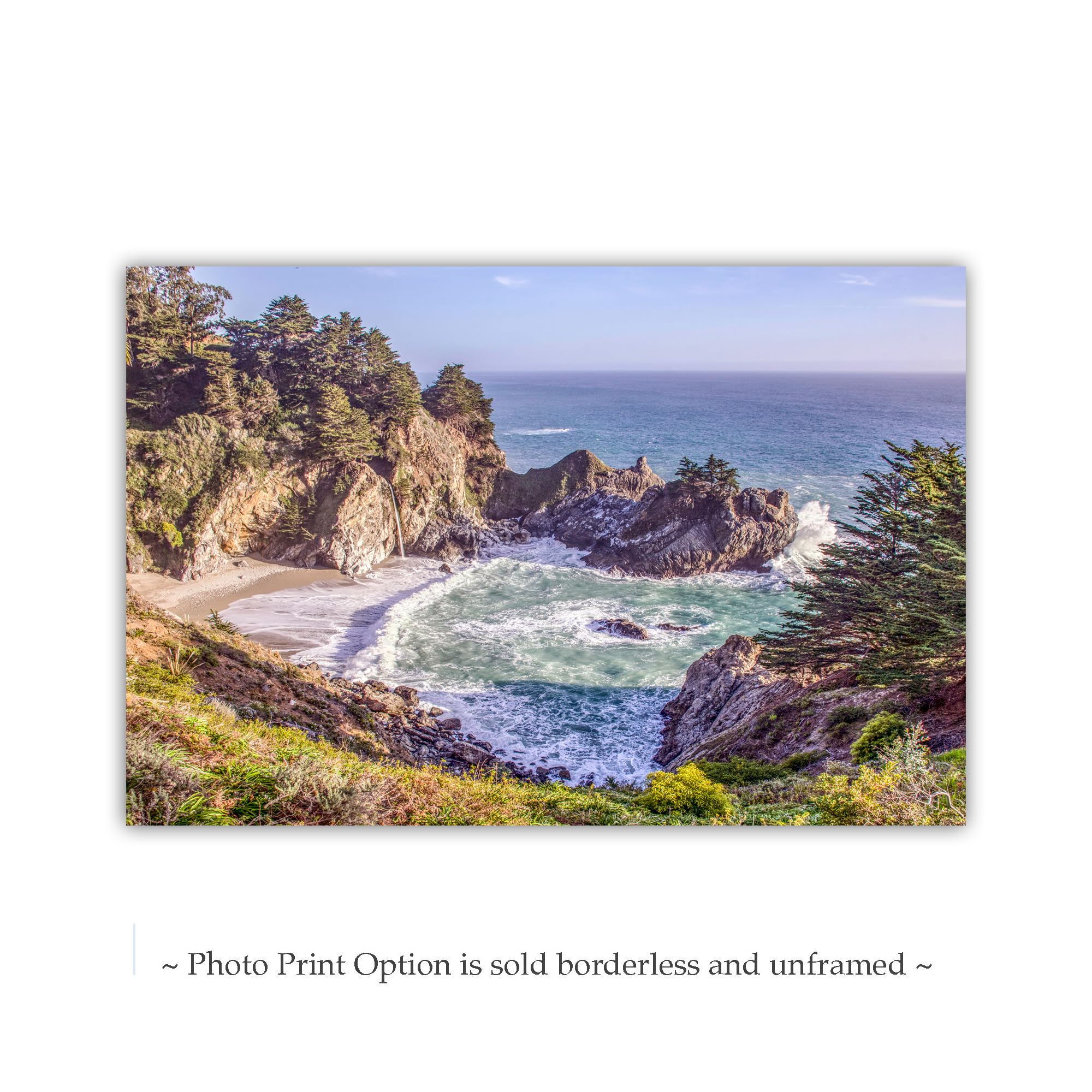 McWay Falls Big Sur California Coast Photography - Stunning Beach Wall Art Decor for Home, Office & Gifts | Coastal Landscape Print for Living Room, Bedroom Decor
