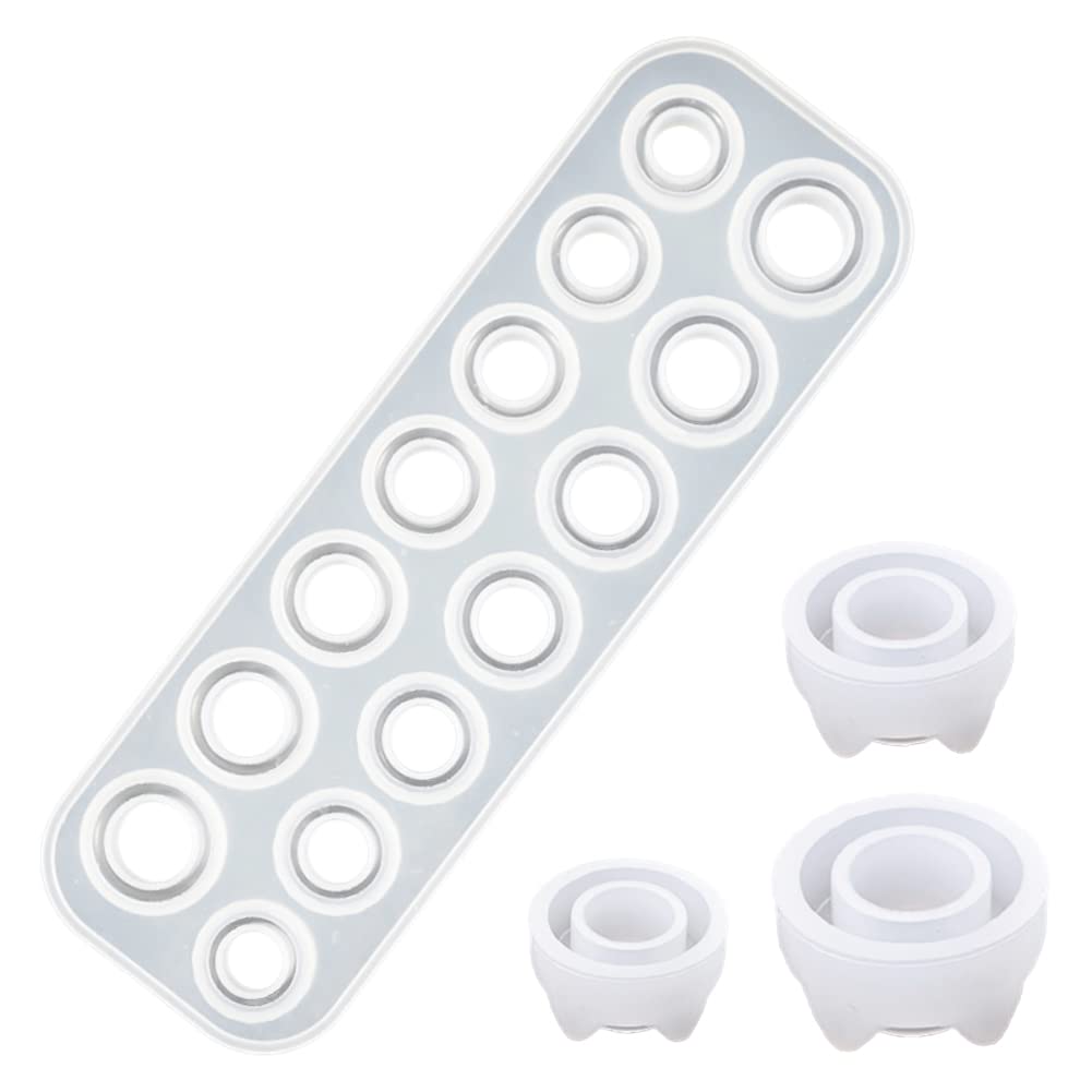 Premium Silicone Resin Ring Molds - 14 Sizes Round Epoxy Jewelry Molds for DIY Rings, Earrings & Pendants - Perfect for Crafting, Home Decor & Gift Making