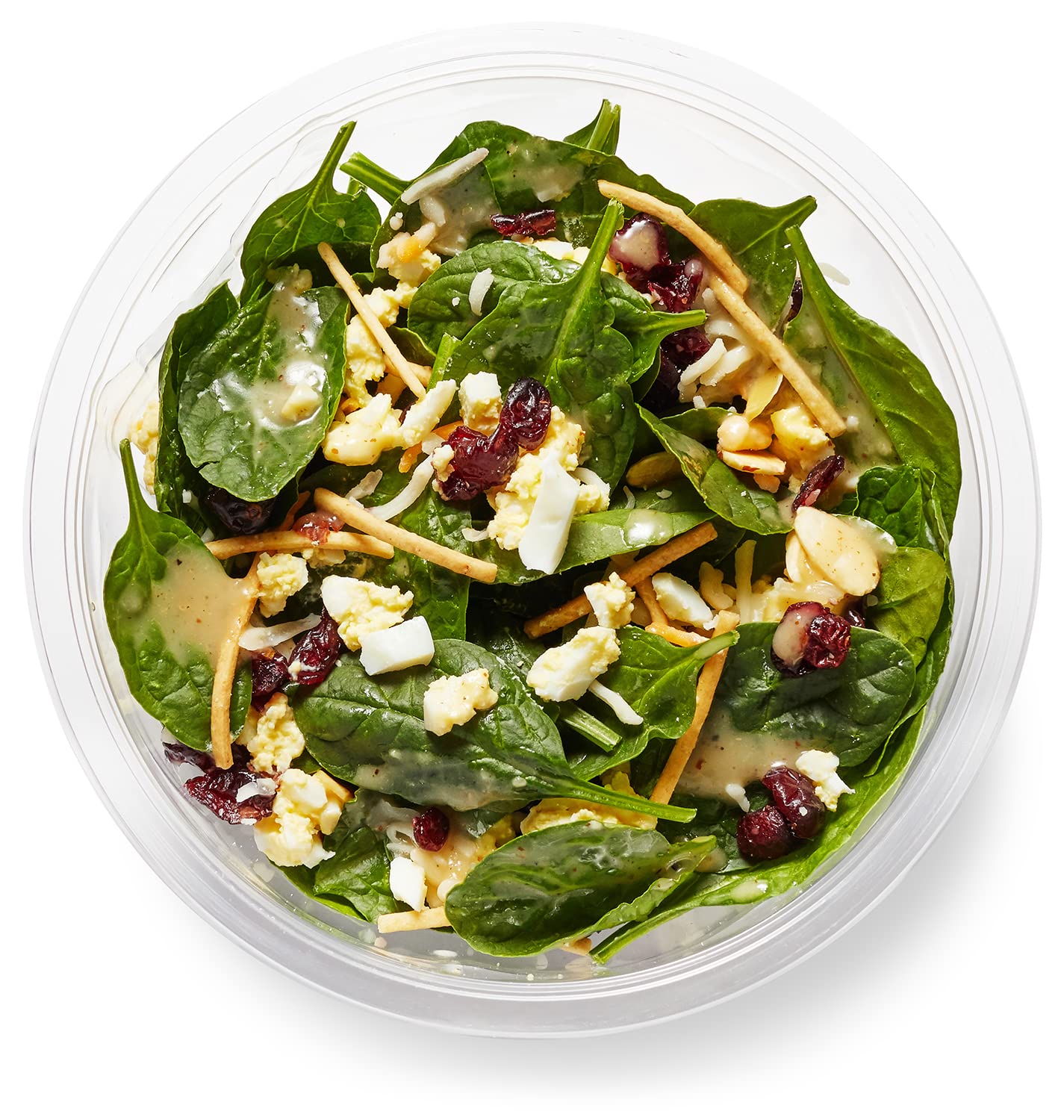 Fresh Spinach Dijon Salad Kit - 4.9 Oz | Premium Ready-to-Eat Greens with Creamy Dijon Dressing | Perfect for Quick Lunches, Healthy Snacks & Meal Prep