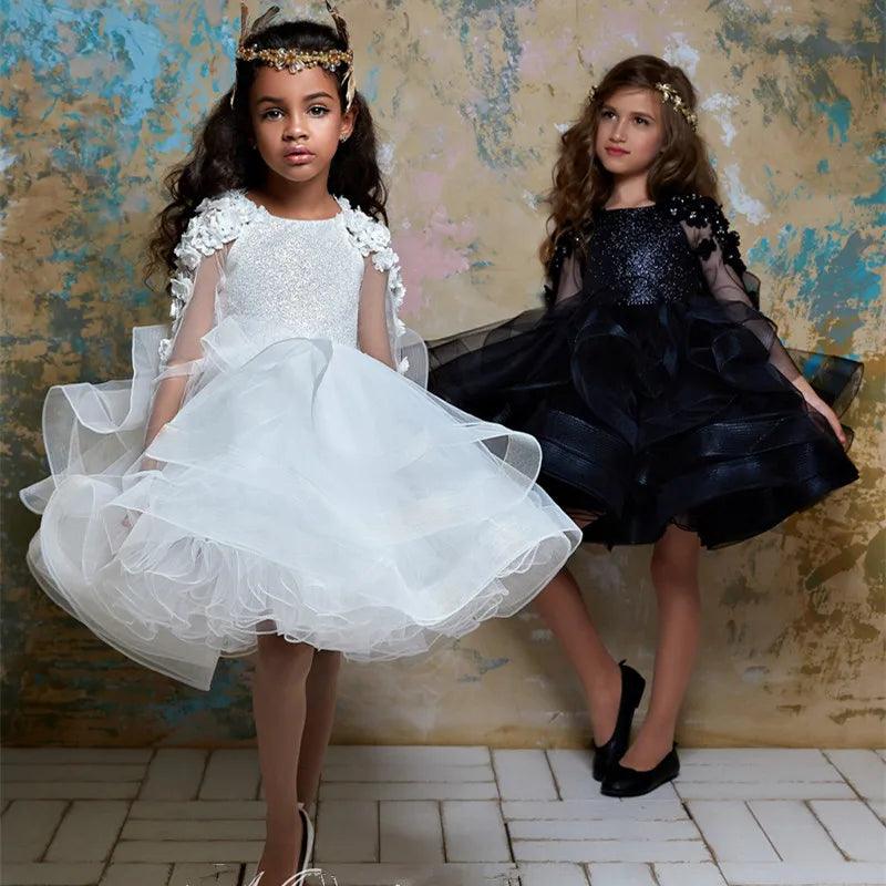 Polka Dot Puffy Pink Flower Girl Dress for Weddings, Birthday Parties & Special Occasions - Elegant Toddler & Kids Formal Wear