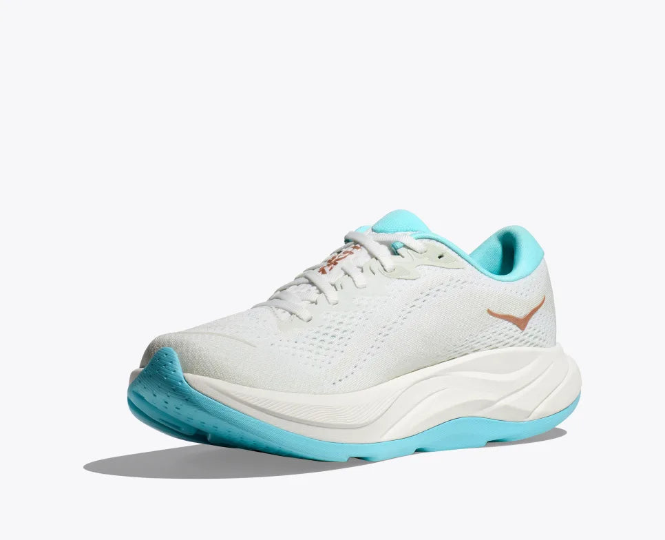 HOKA Women's Rincon 4 Wide Running Shoes - Frost/Rose Gold - Lightweight Cushioned Sneakers for Road Running, Jogging & Gym Workouts