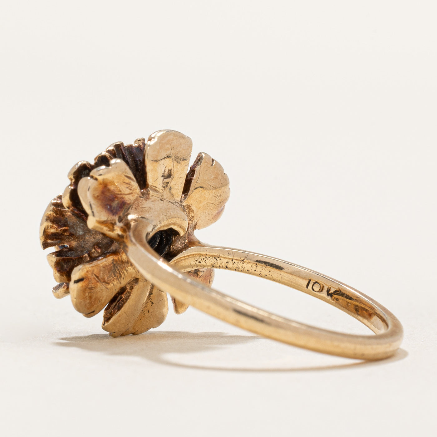 Birks' Synthetic Spinel Flower Ring | 0.25ct Size 6.75 | Elegant Floral Jewelry for Women | Perfect for Weddings, Anniversaries & Special Occasions