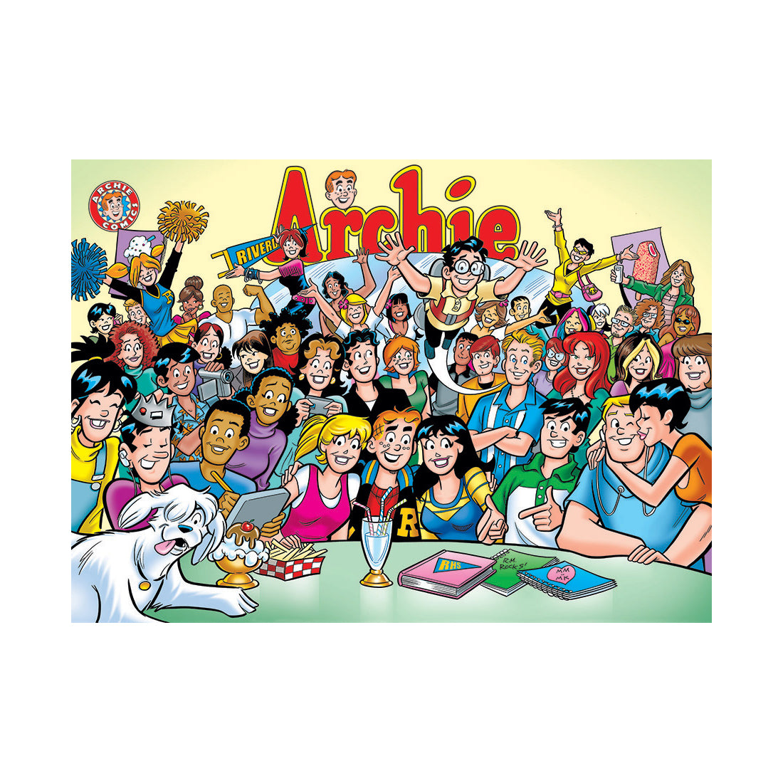 Archie Comics The Gang at Pop's 1000 Piece Jigsaw Puzzle - Fun Family Game Night & Collectible Art for Comic Fans