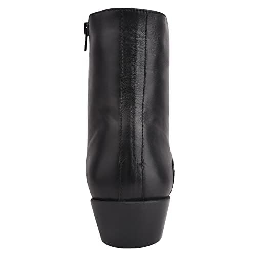 LIBERTYZENO Men's Plain & Snake Print Leather Dress Boots - High Ankle Retro Style for Formal & Casual Wear - Perfect Easter Gift for Him