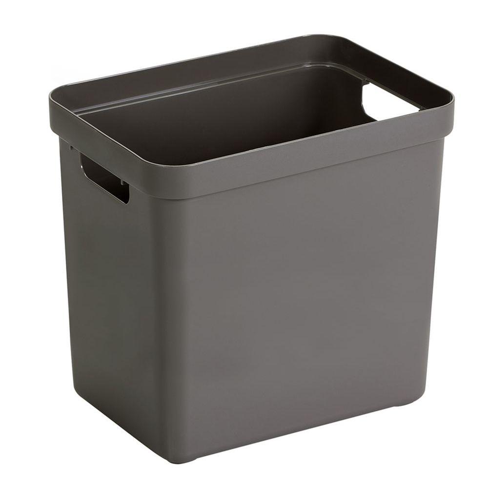 Sigma Home 25L Storage Box Taupe - Durable Plastic Organizer for Closet, Office & Kids Room - Perfect for Toys, Books & Home Organization