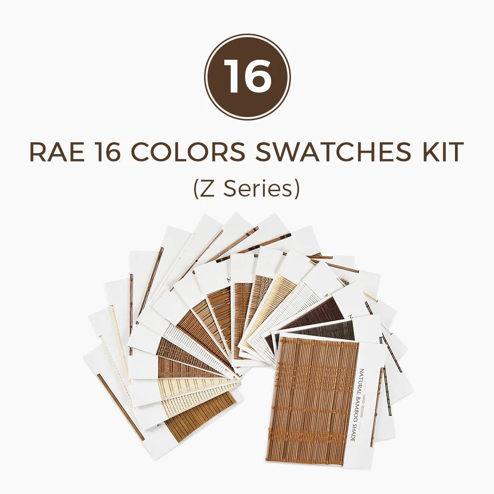 Rae Natural Woven Shade Swatches Kit - Premium Window Treatment Samples for Home Decor & Interior Design - Perfect for Curtains, Blinds, and DIY Projects