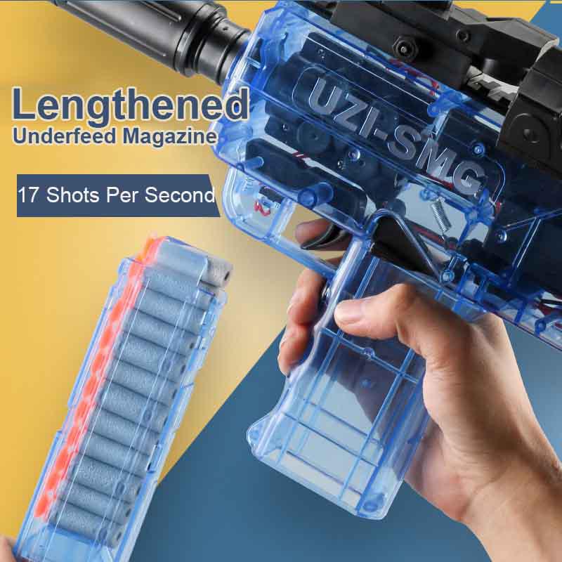 Electric UZI SMG Foam Dart Blaster Toy Gun - High Performance Nerf Style Blaster for Outdoor Games, Team Battles & Backyard Fun - Perfect for Kids, Teens & Adults