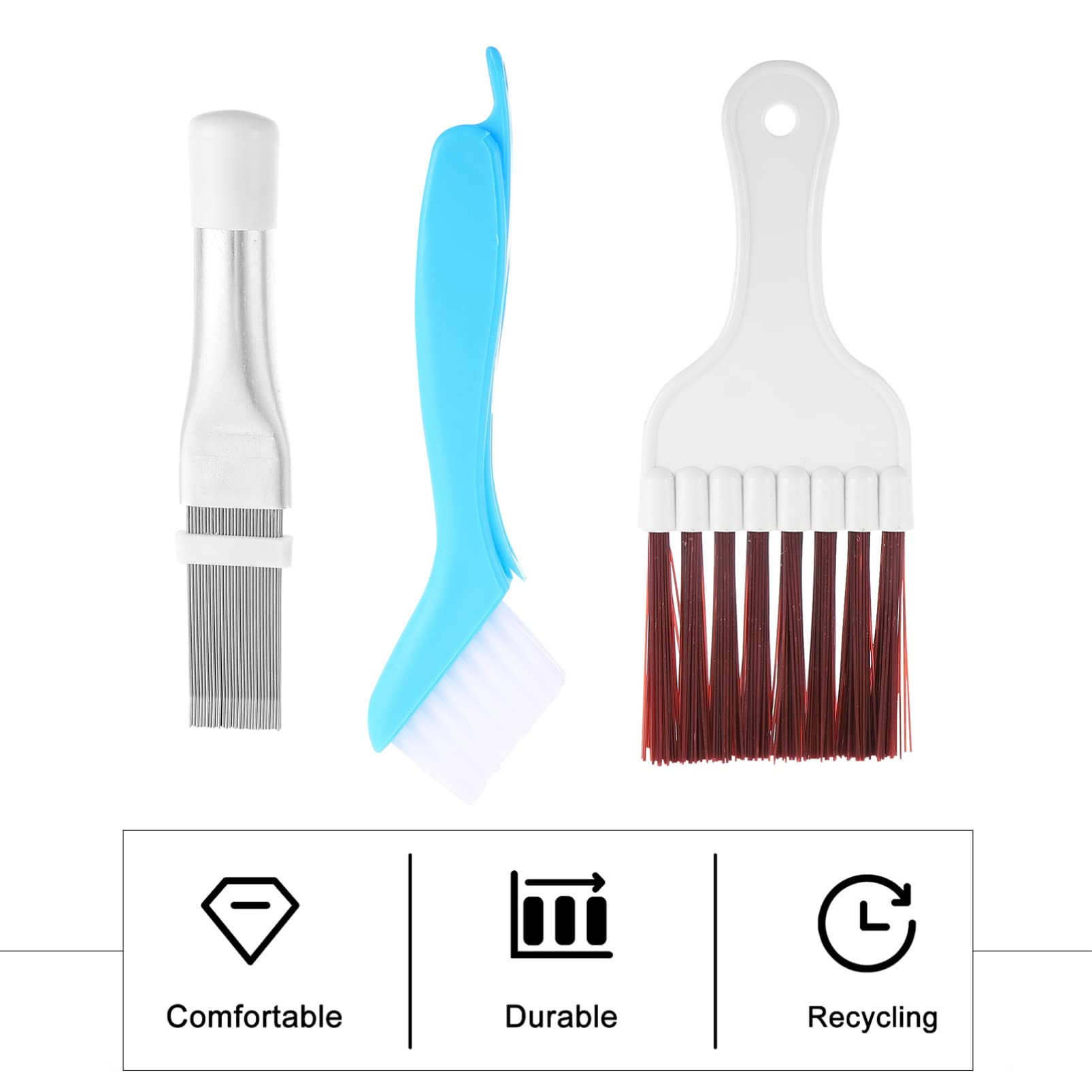 Baluue AC Coil Brush Comb Set - Universal Air Conditioner Cleaning Brush for AC Fins, Condenser Coils & HVAC Maintenance - Perfect for Home, Office & Car AC Unit Cleaning