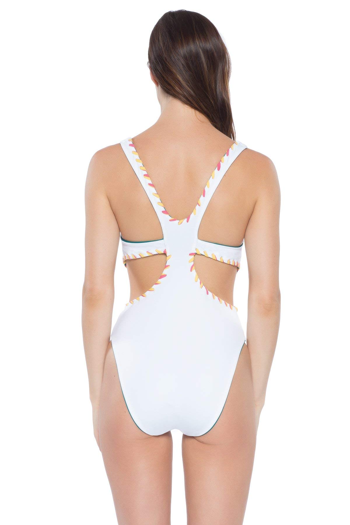 Becca by Rebecca Virtue Women's Reversible One Piece Swimsuit - Over The Shoulder Bathing Suit for Women, Flattering Swimwear for Beach & Pool | Fern Green