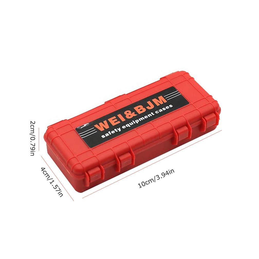 6PCS 1:10 Scale RC Crawler Car Accessories - Realistic Luggage Case, Luggage Net, Wooden Box & Shovel Decor for TRX4, SCX10, 90046, CC01, D90, D110 - Perfect for Off-Road Adventure & Display (Red)