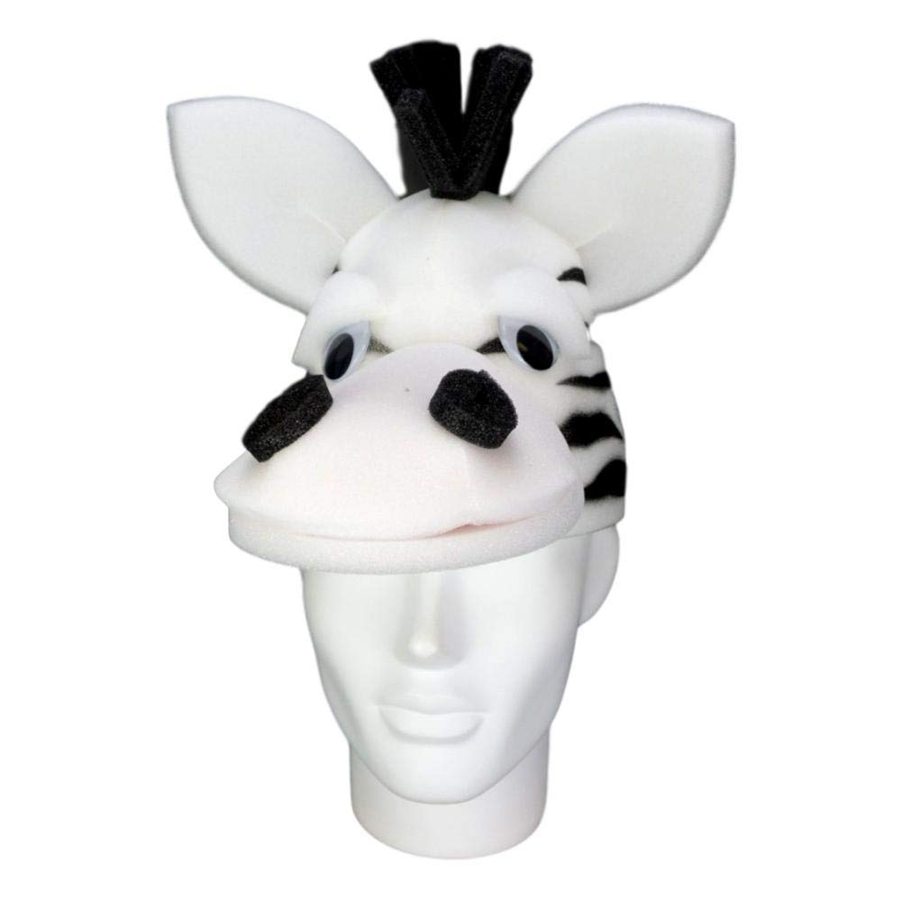 Zebra Foam Party Hat - Handmade Safari Zebra Costume Hat for Wild Animal Theme Parties, Halloween & Festive Celebrations | Fun Zebra Art Hat for Adults & Kids