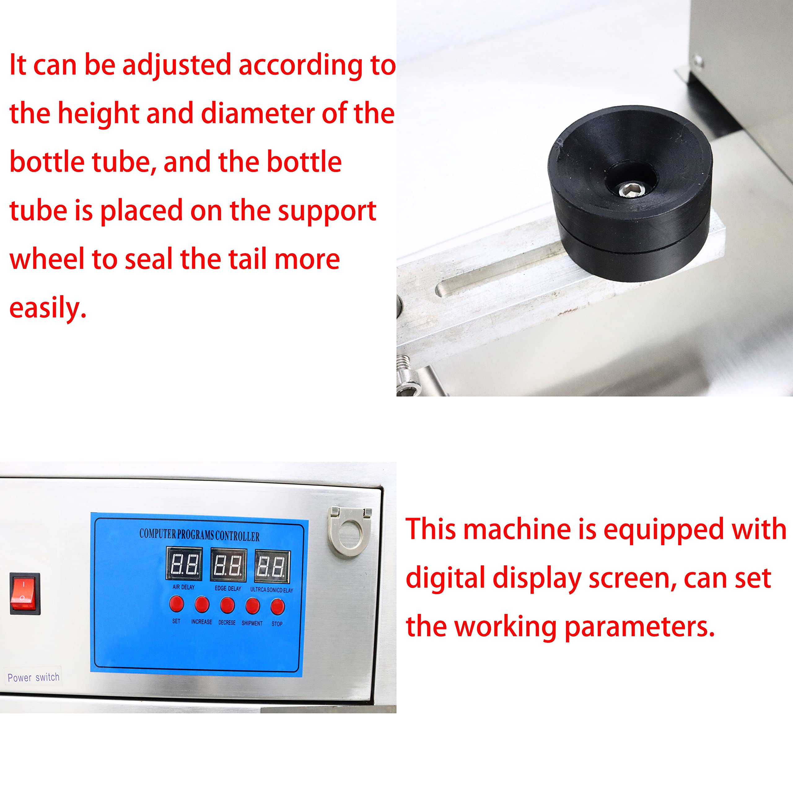INTBUYING 220V Ultrasonic Plastic Tube Sealer Machine for Toothpaste, Hand Cream & Cosmetic Packaging | Seals Plastic Hoses & Tubes with Ultrasonic Technology | Ideal for Home, Salon & Small Business Use