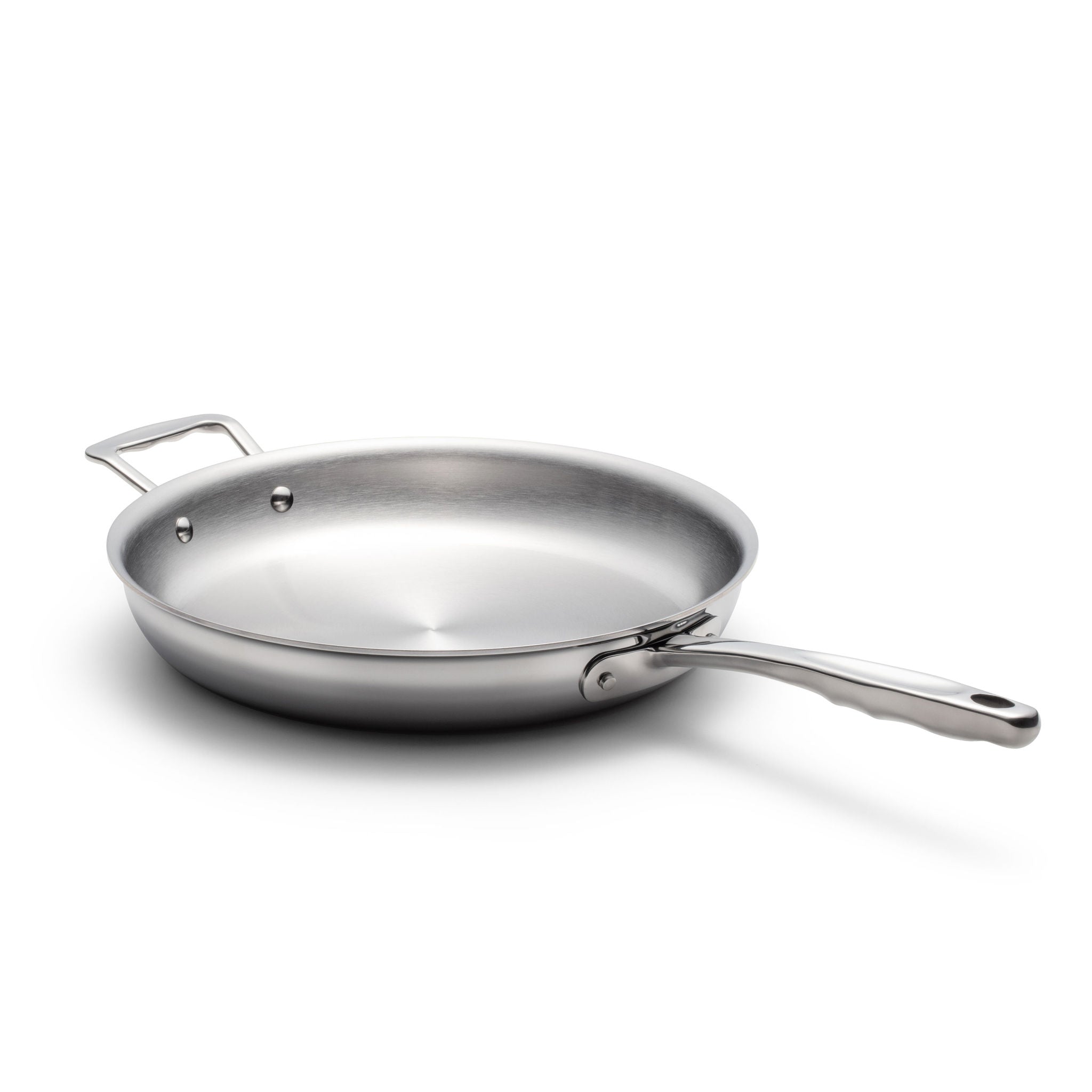 11.5 Inch Stainless Steel Fry Pan - Nonstick Skillet for Cooking, Frying & Searing - Perfect for Gas, Electric & Induction Stovetops - Ideal for Home Kitchen & Restaurant Use