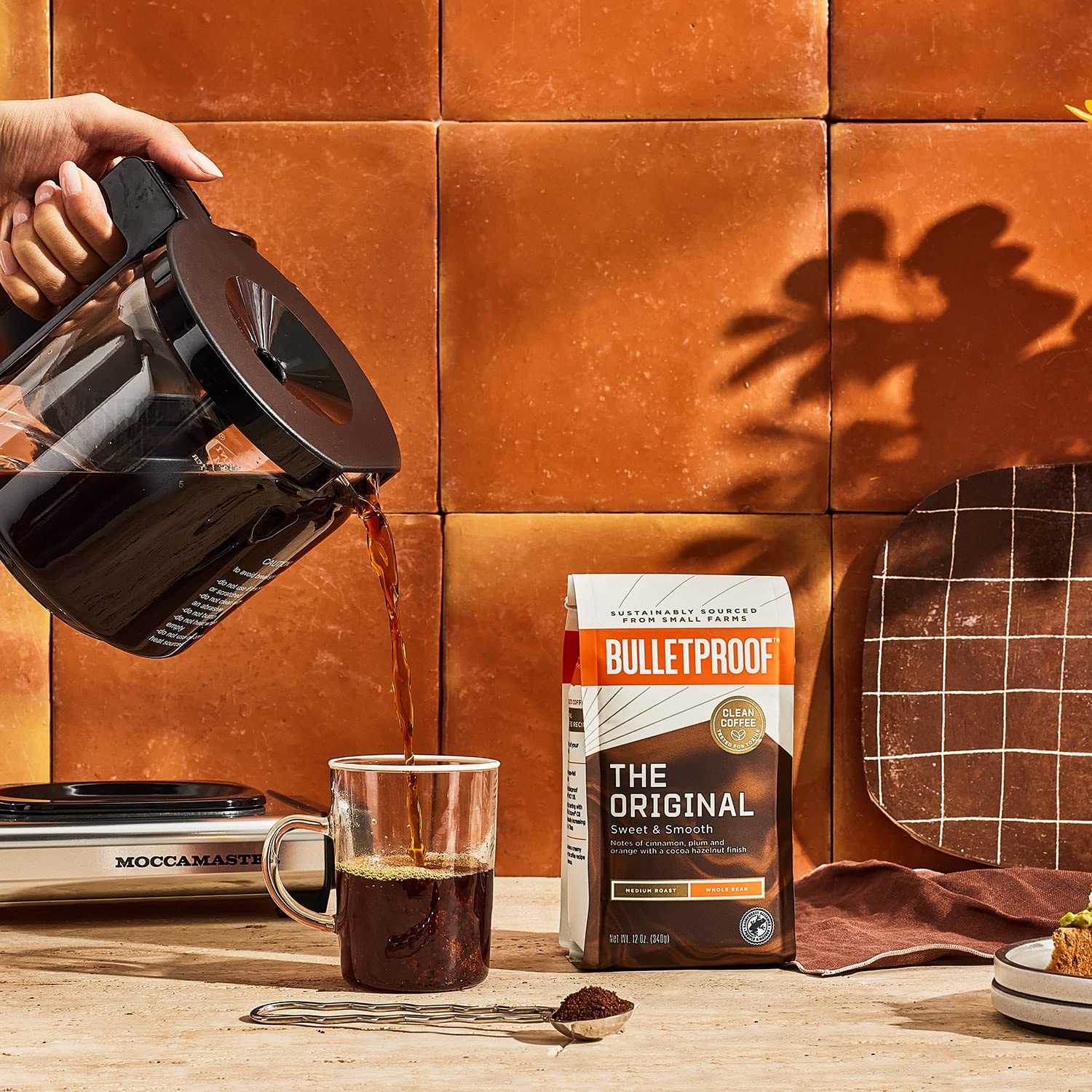 Bulletproof French Vanilla Creamer 29.6oz & Original Medium Roast Ground Coffee 12oz (3-Pack) - Perfect for Keto Coffee, Office Break or Morning Energy Boost
