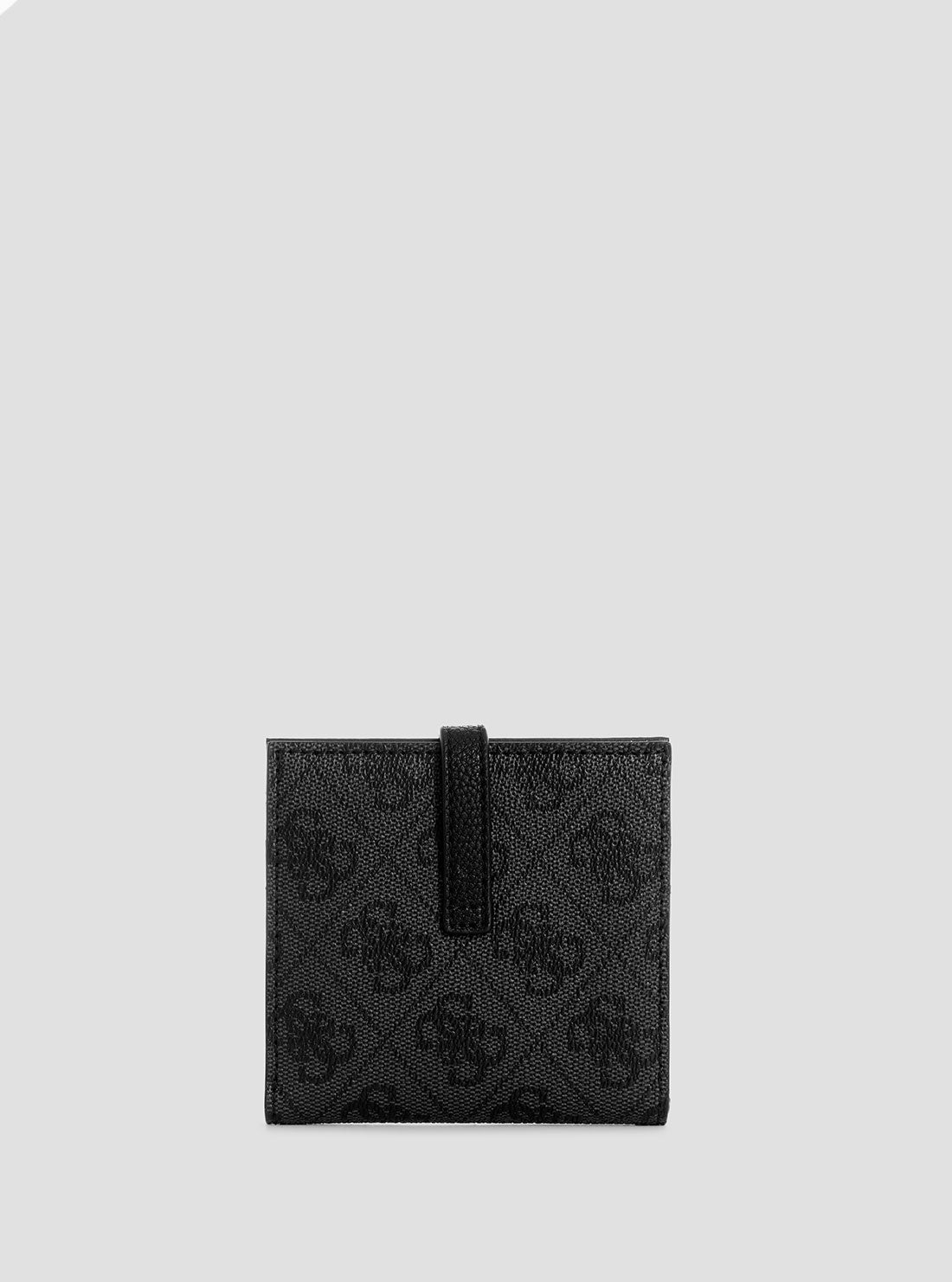 Black Laurel Logo Tab Card Holder - Slim RFID Blocking Wallet for Credit Cards & IDs - Perfect for Travel, Work, and Everyday Use