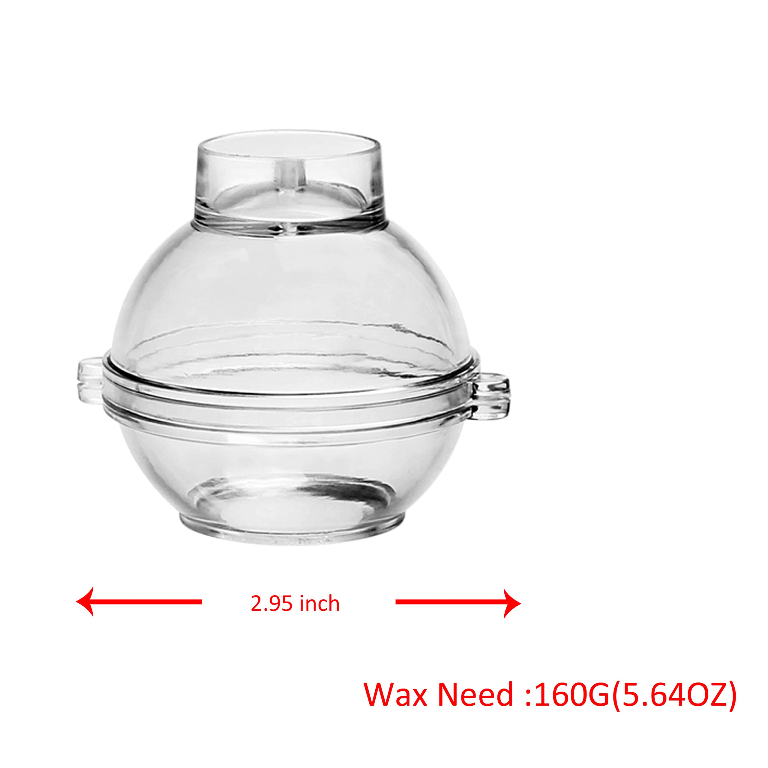 MILIVIXAY 2.95 Inch Sphere Candle Molds - Plastic Ball Molds for DIY Candle Making, Classic Round Candle Mold for Home Decor, Wedding Centerpieces & Holiday Crafts