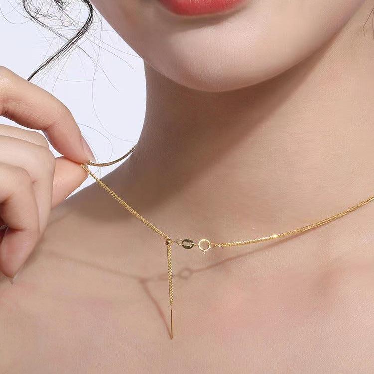 Elegant 18K Gold Slim Bar Pendant Necklace for Women - Perfect for Everyday Wear, Date Nights & Special Occasions