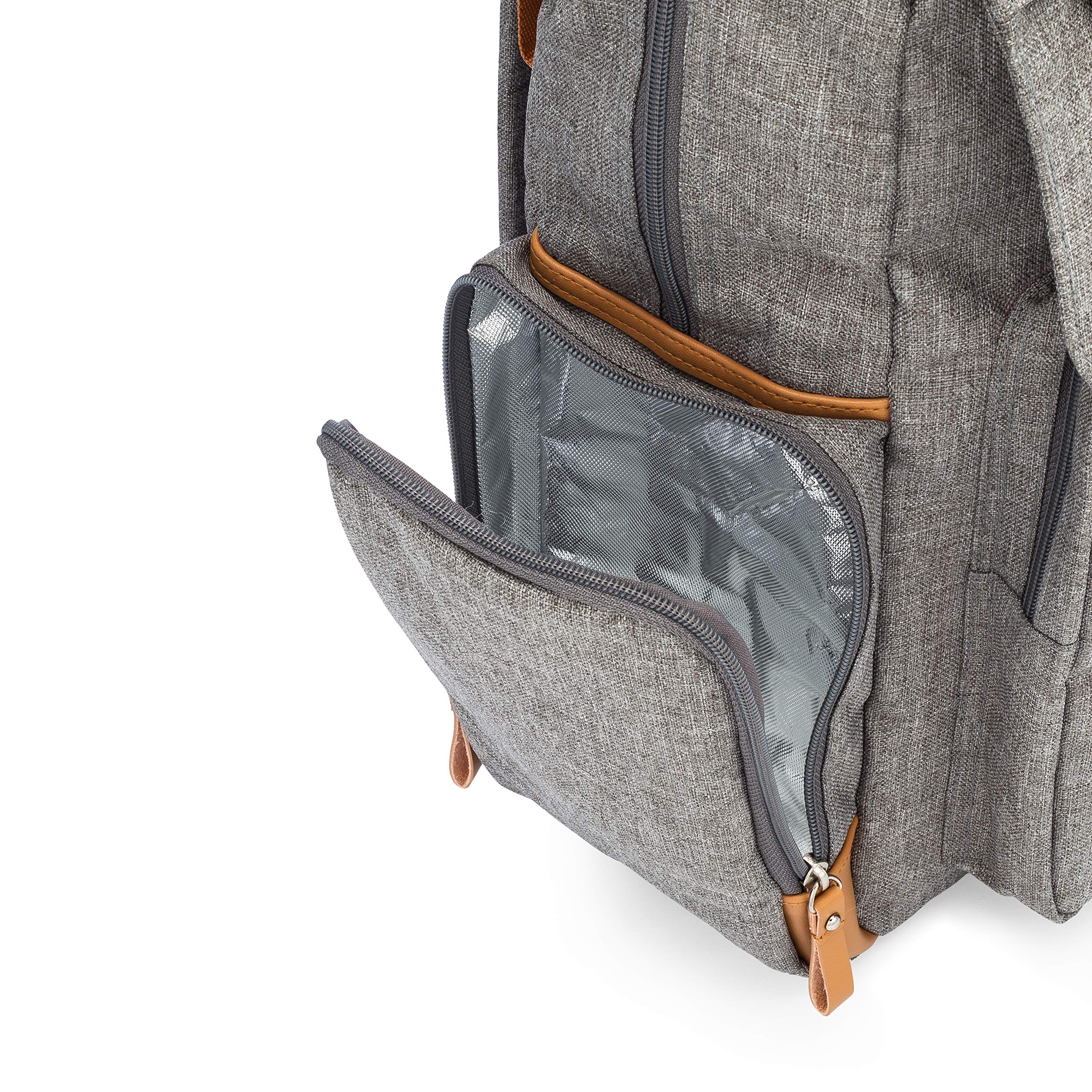Parker Baby Diaper Backpack with Insulated Pockets & Changing Pad - Waterproof Baby Bag with Stroller Straps & Laptop Compartment | Perfect for Travel, Daycare & On-the-Go Parents (Birch Bag)