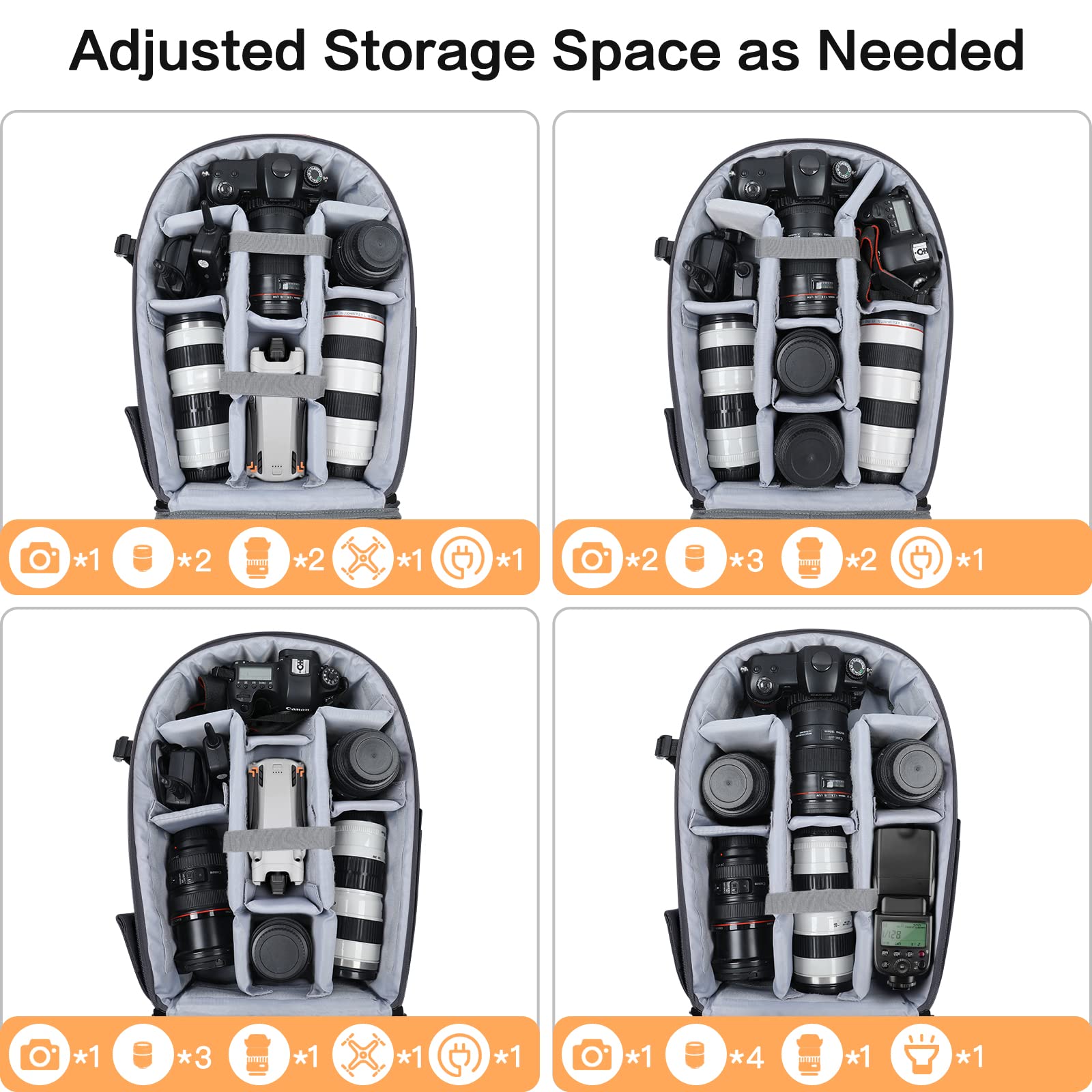 MOSISO Waterproof DSLR Camera Backpack 15-16 Inch - Hardshell Case for Canon Nikon Sony Mirrorless Cameras with Tripod Holder & Laptop Compartment (Gray) - Perfect for Travel Photography & Outdoor Adventures