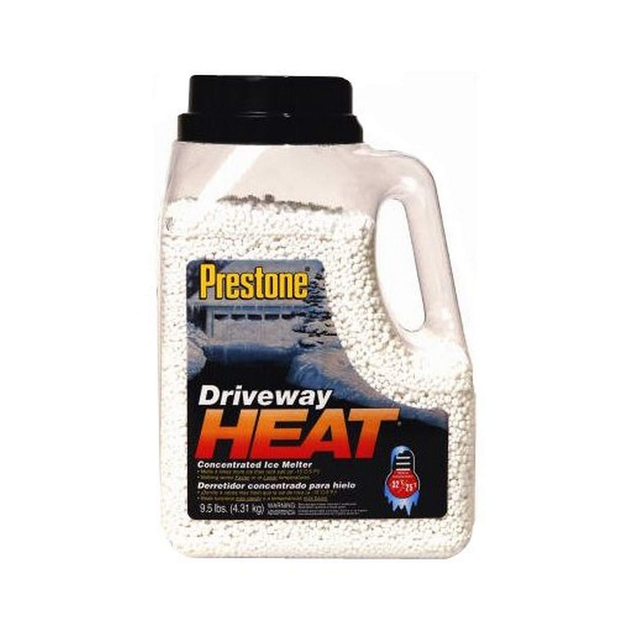 Scotwood Industries 9.5J-HEAT Prestone Driveway Heat Concentrated Ice Melter - 9.5 lb Fast-Acting Salt for Snow & Ice Removal | Perfect for Driveways, Sidewalks & Stairs in Winter