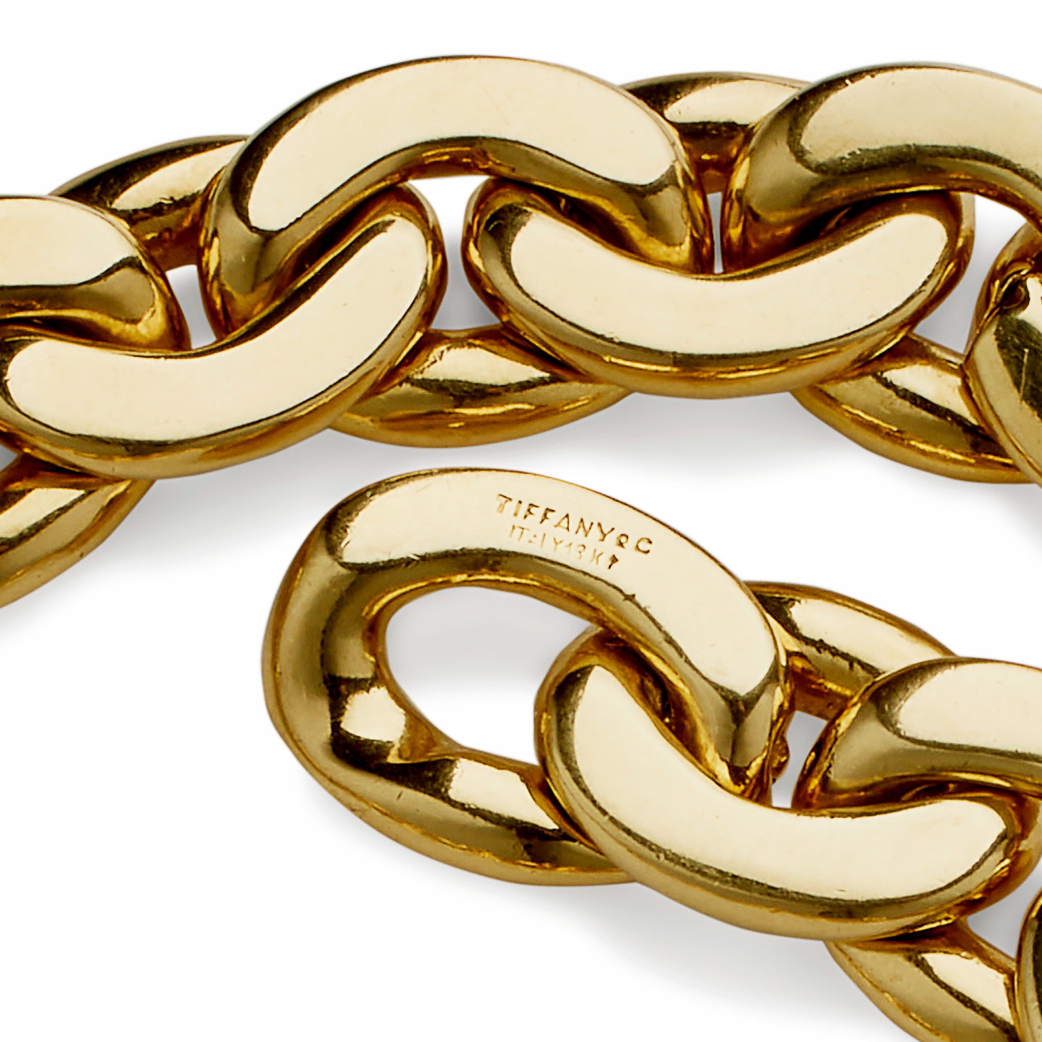 Tiffany & Co. 18K Gold Curb Link Bracelet for Women - Luxury Solid Gold Chain Bracelet Gift for Anniversary, Birthday & Special Occasions