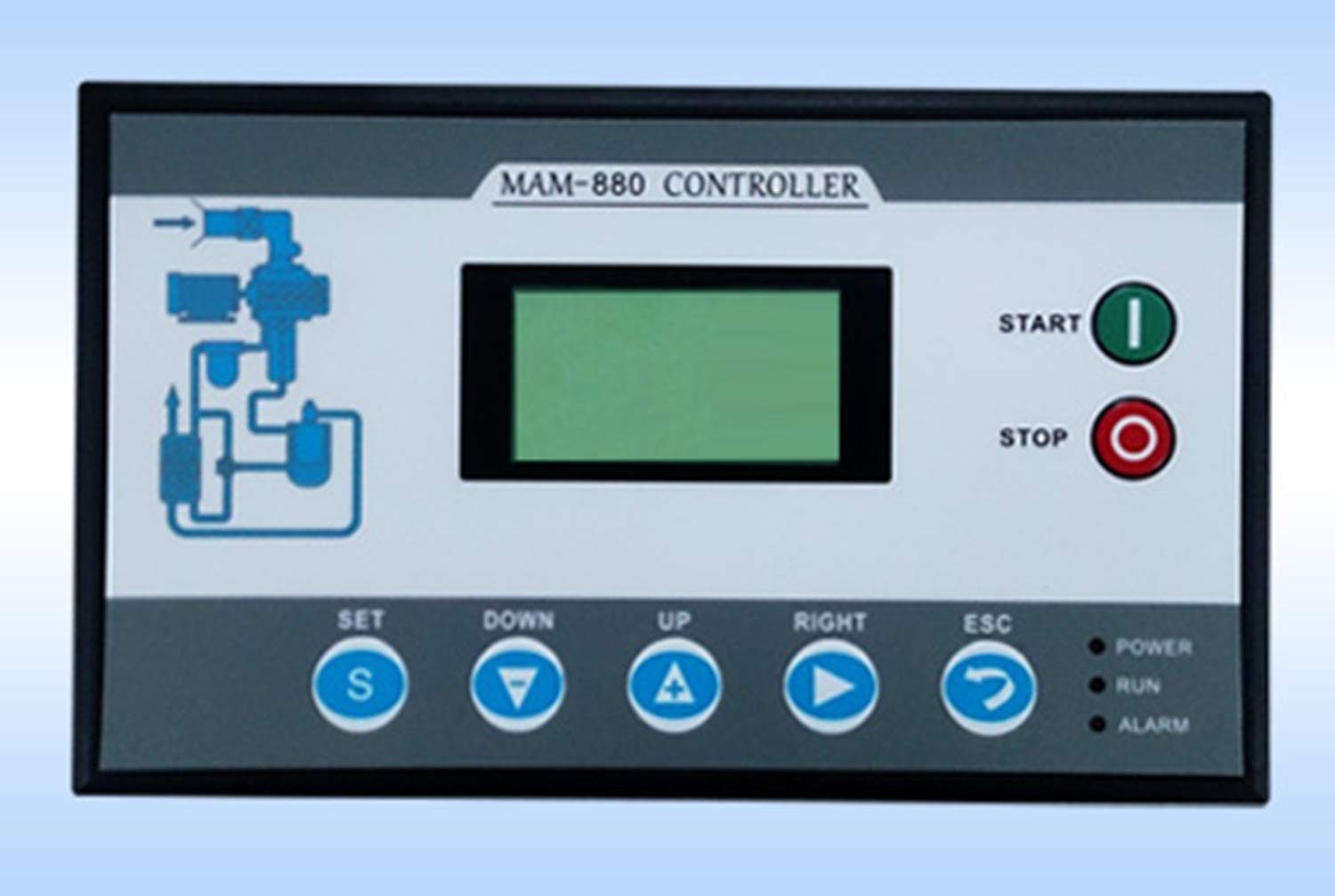 MAM 880 PLC Controller Panel VSD-200A for Screw Air Compressor Parts | Industrial Air Compressor Control System | Workshop & Factory Automation Solution