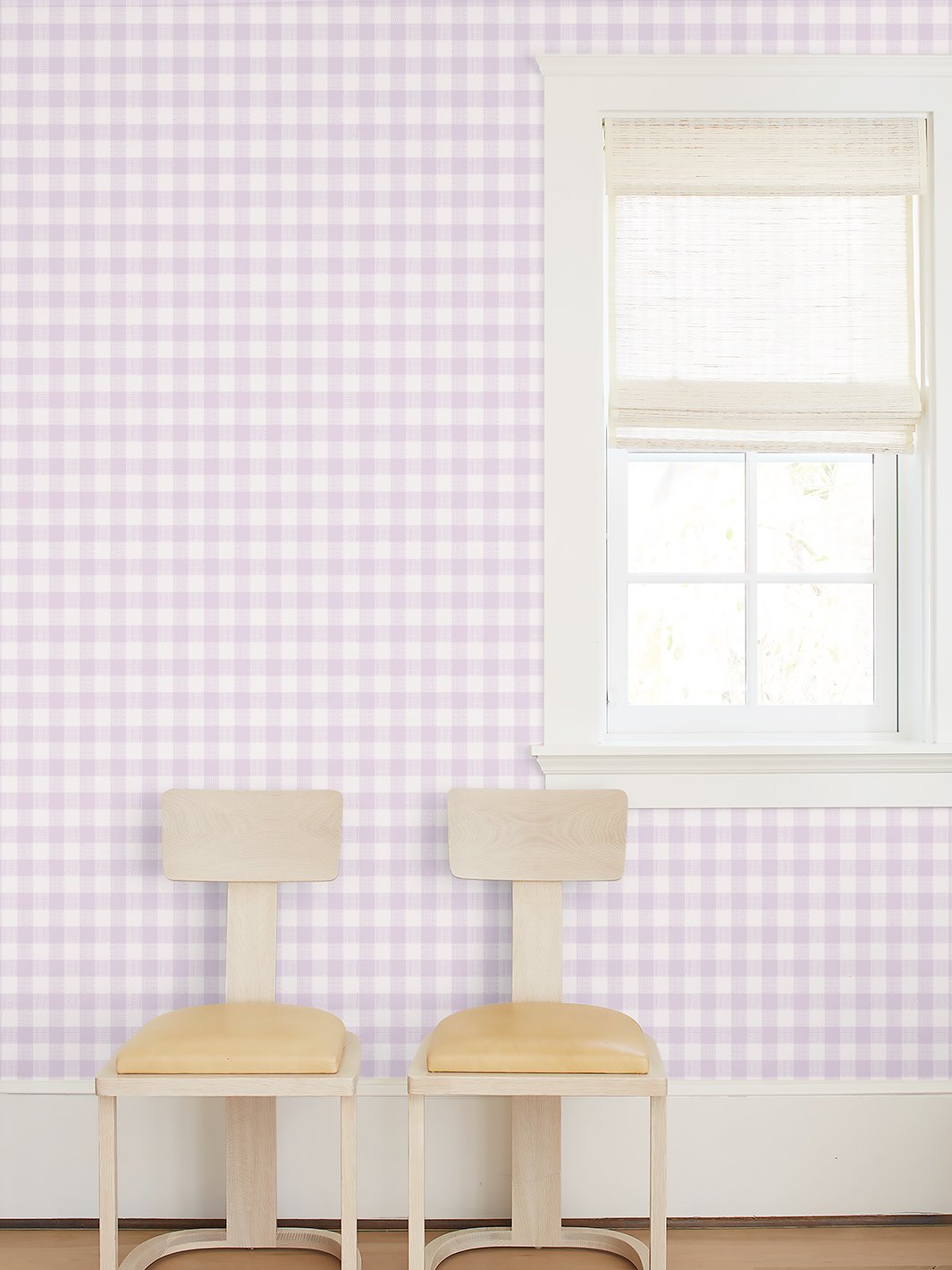 Barbie™ Gingham Wallpaper - Lilac Floral Pattern Peel and Stick Wallpaper for Girls' Room, Nursery, Bedroom Decor | Self-Adhesive Removable Wallpaper for Home & Office