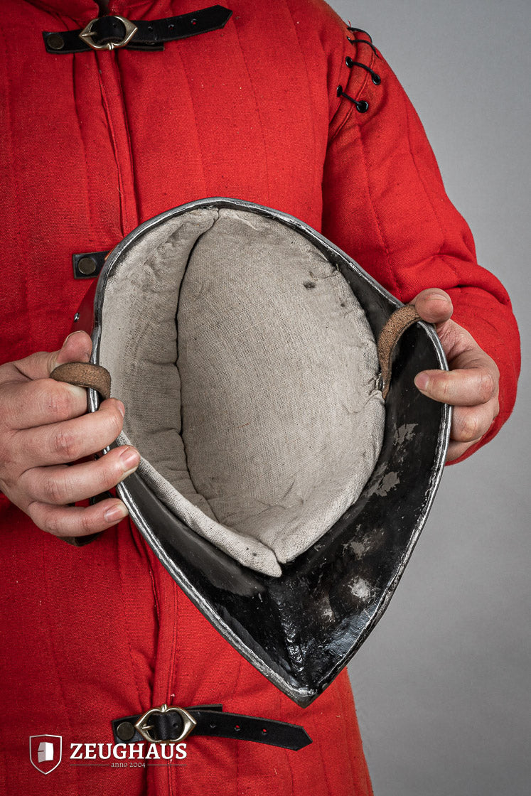 Open Sallet Helmet 1.6mm Polished Steel - Medieval Knight Armor Replica for LARP, Cosplay & Historical Reenactment