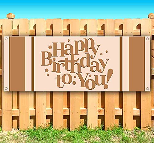 Happy Birthday Banner - 13 oz Heavy-Duty Vinyl with Metal Grommets | Single-Sided Party Decoration for Indoor & Outdoor Celebrations | Birthday Party, Anniversary, Graduation Decor