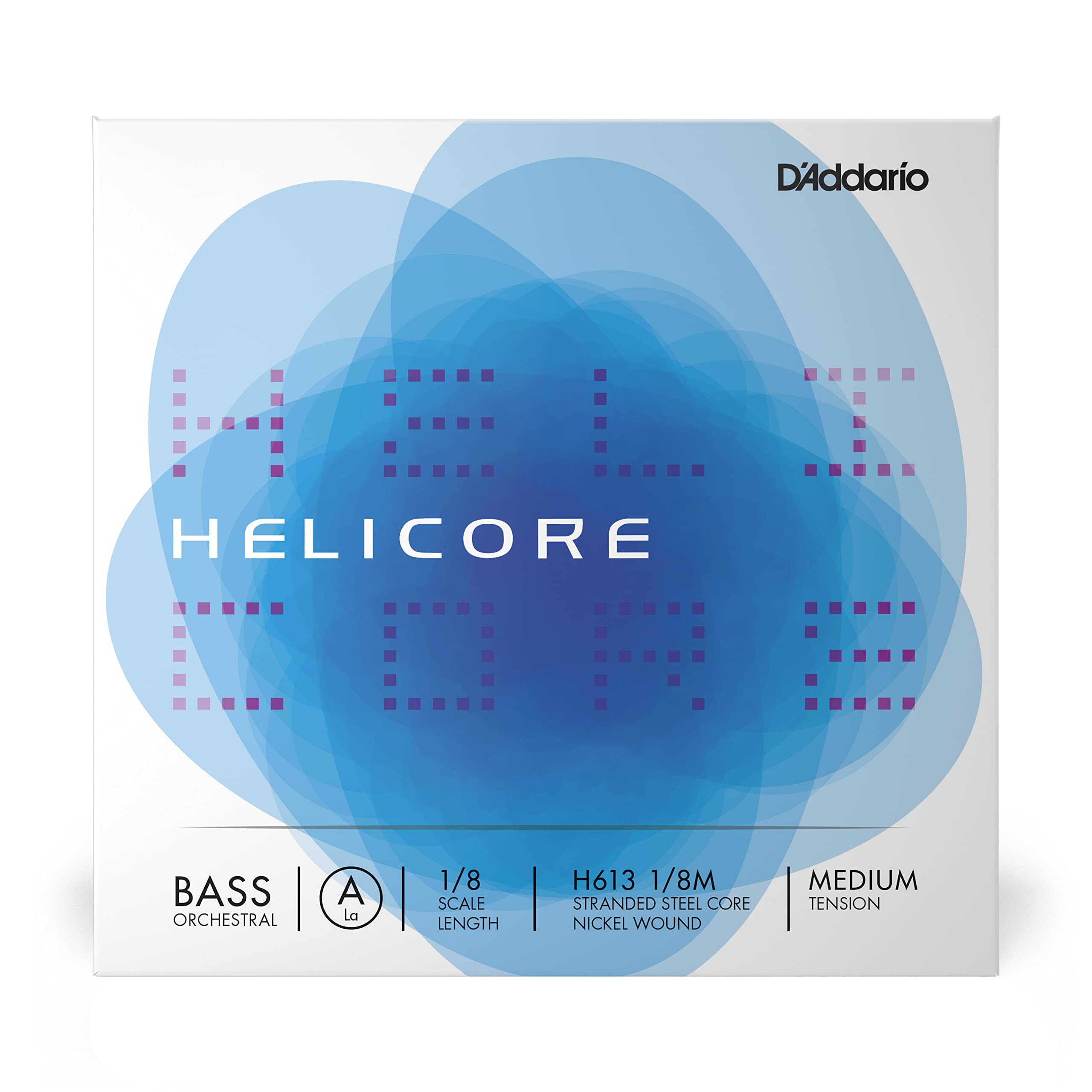 D'Addario Helicore Orchestral Bass Single A String - 1/8 Scale, Medium Tension for Professional Musicians | Perfect for Orchestral Performances & Studio Recordings