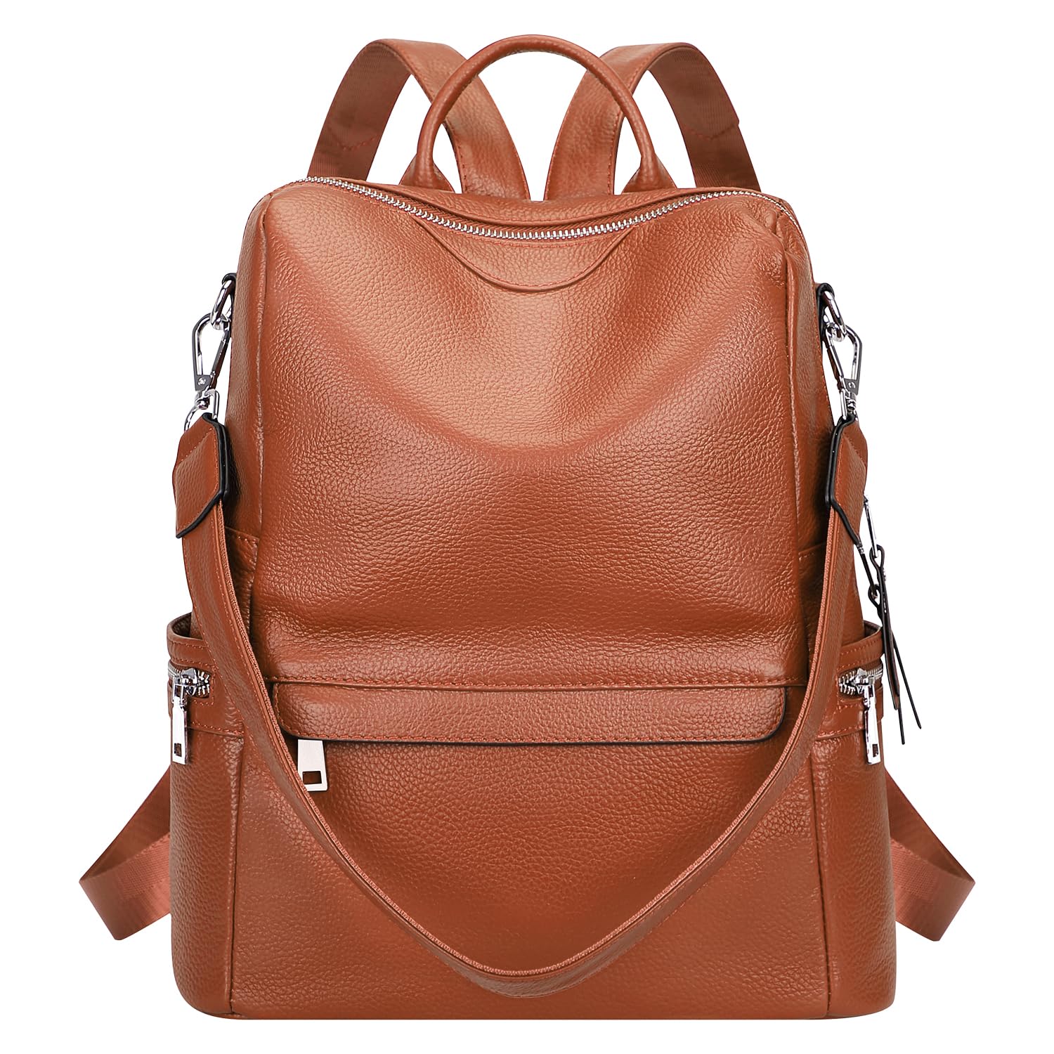 ALTOSY Genuine Leather Backpack for Women - Elegant Ladies Shoulder Bag Purse | Perfect for Work, Travel & College (Black)