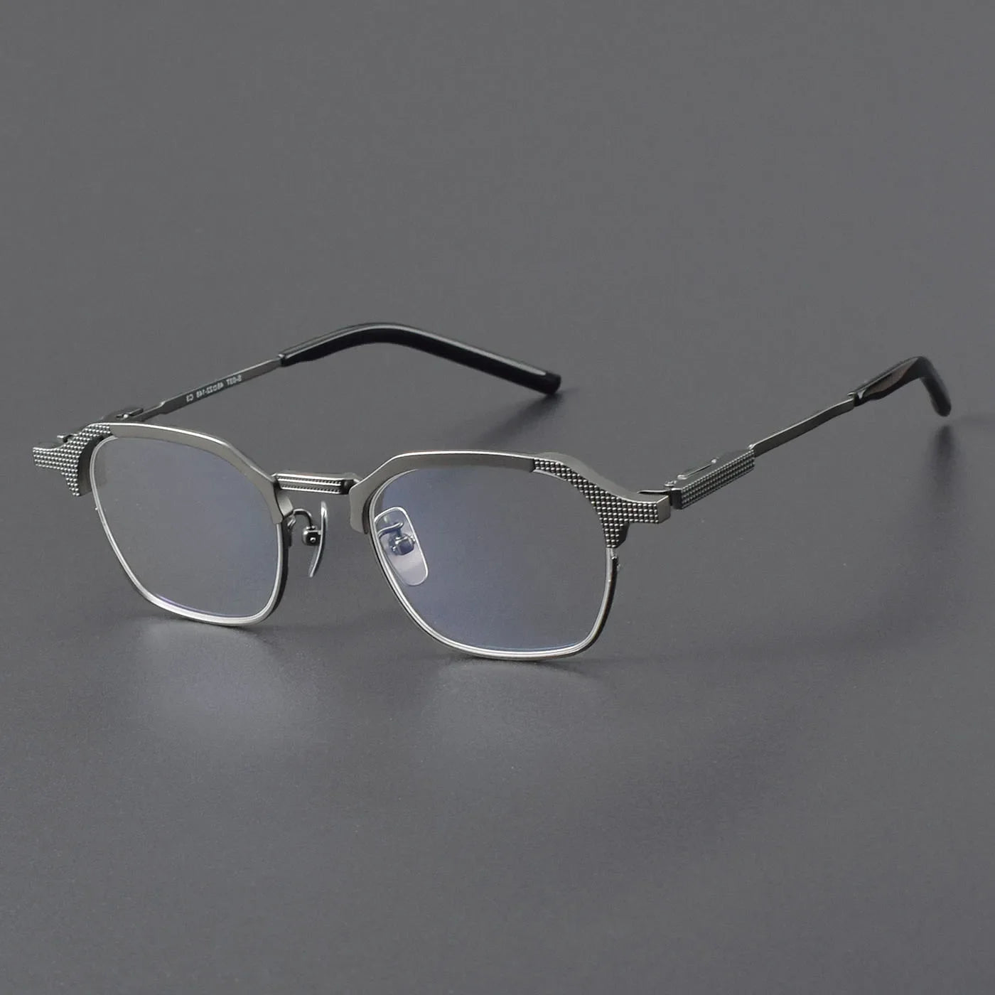 Stylish Unisex Full Rim Flat Top Square Titanium Eyeglasses Frame 490420 - Perfect for Work, Reading & Fashion Accessories