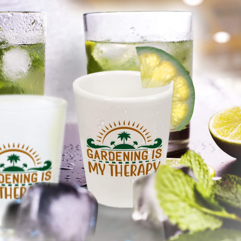 2 Oz Ceramic Summer Light Shot Glasses - Therapy Garden Leaves Design for Plants, Gardening & Bar Supplies - Perfect for Outdoor Parties, Home Decor & Seasonal Celebrations