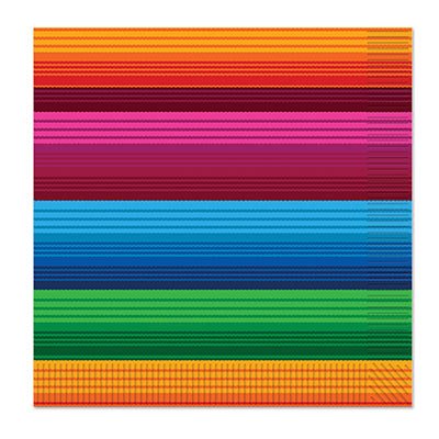 Beistle Fiesta Luncheon Napkins - Pack of 3, Colorful Party Napkins for Birthday, Cinco de Mayo, and Mexican Themed Celebrations