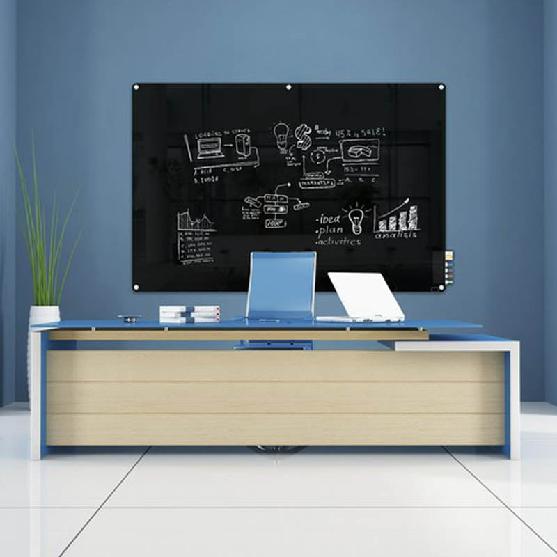 Harmony Magnetic Glass Whiteboard with Rounded Corners - Perfect for Office, Home, and Classroom Organization & Note-Taking