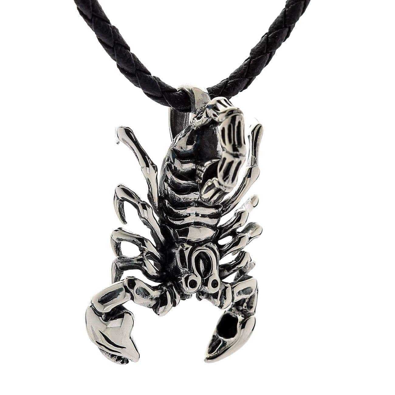 Large Scorpion Sterling Silver Pendant Necklace for Men & Women | 925 Silver Jewelry Gift for Birthday, Anniversary | Gothic Fashion Accessory for Parties, Everyday Wear