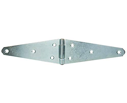 Tuff Stuff 86326 6-Inch Zinc Plated Heavy Duty Strap Hinge with Screws - Extra Strong Door Hinge for Barn Doors, Sheds & Outdoor Furniture