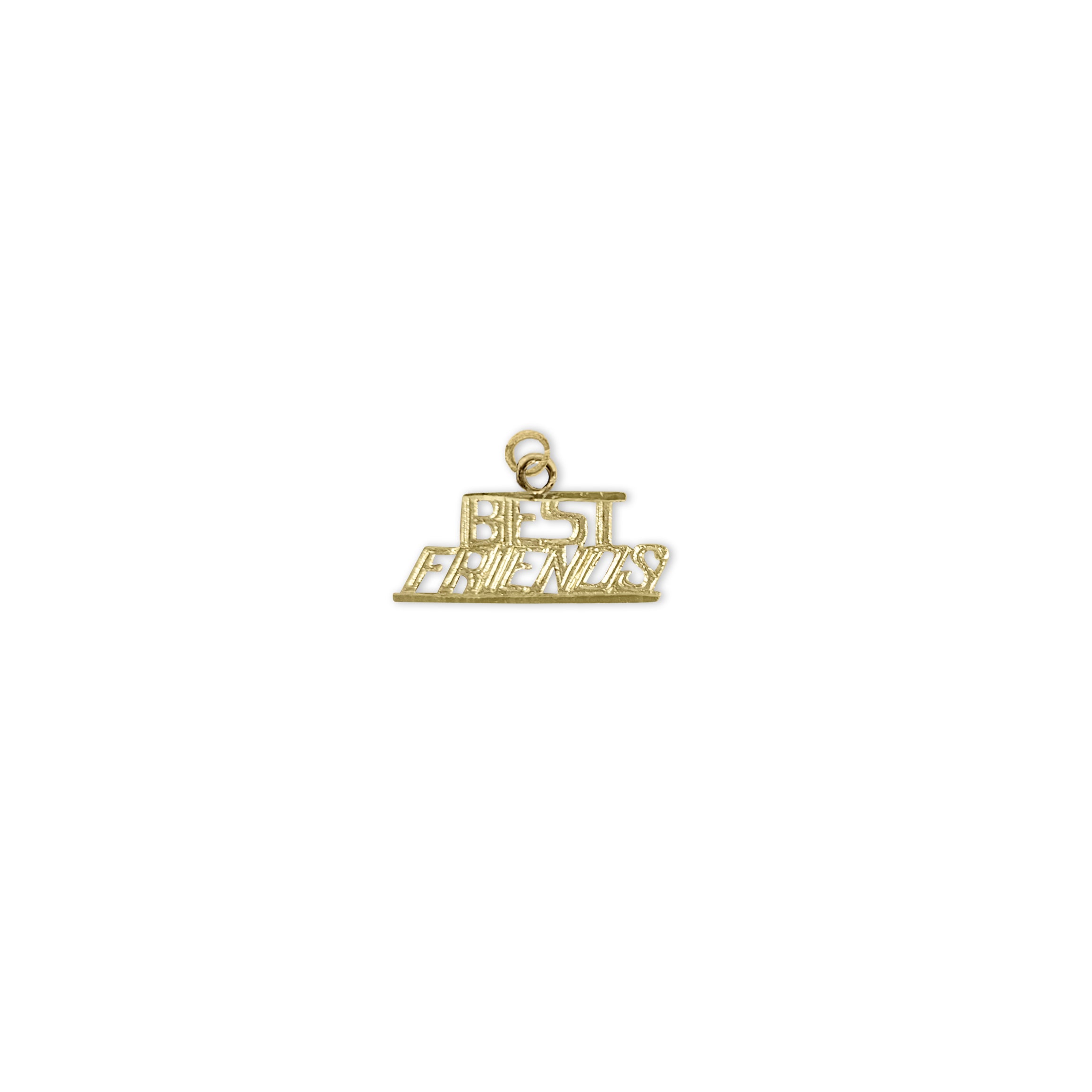 14k Yellow Gold Best Friends Charm Pendant - Perfect Gift for Friendship Day, Anniversaries & Special Occasions