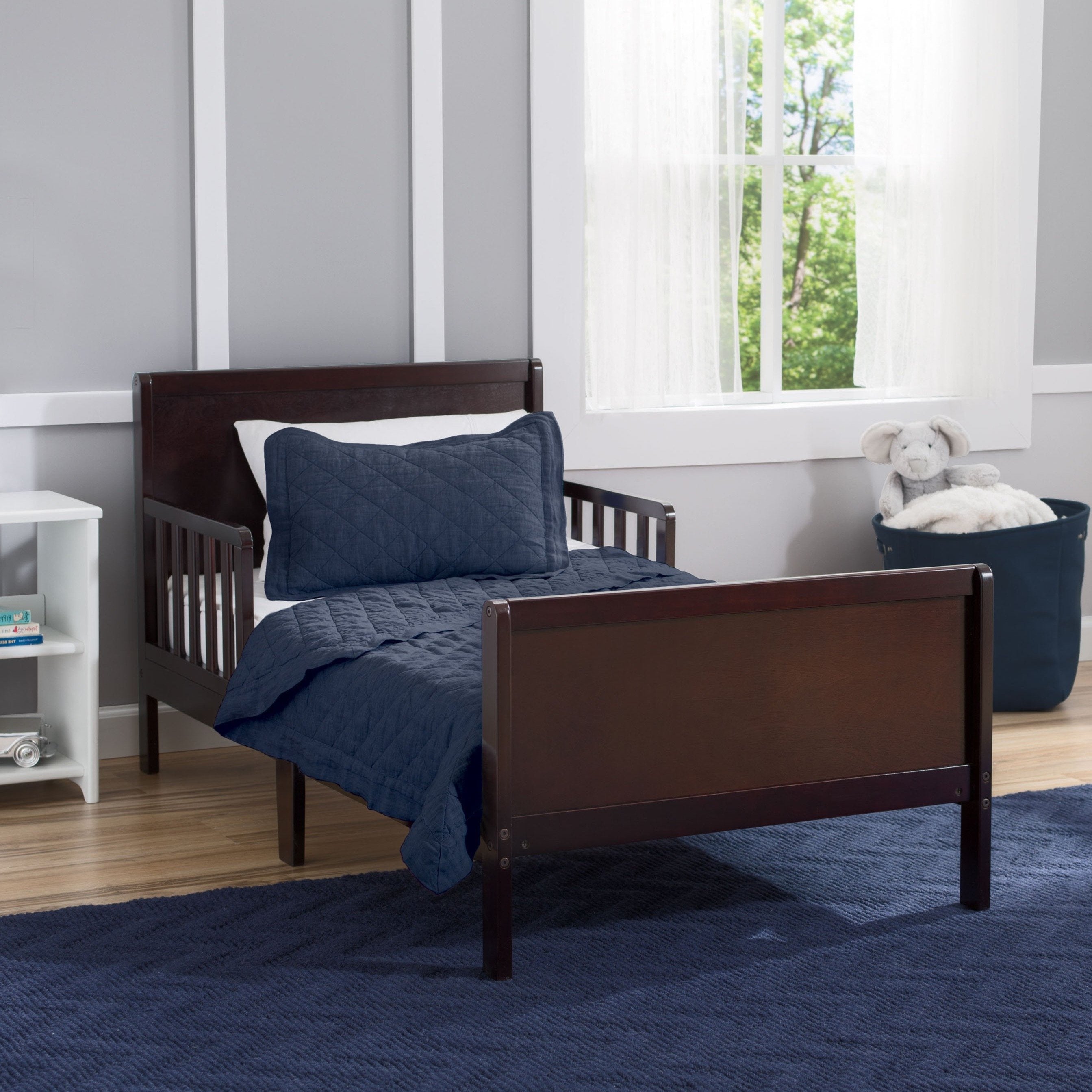 Stylish and Safe Toddler Bed for Kids - Comfortable & Durable Wooden Toddler Bed for Boys and Girls - Perfect for Nursery, Bedroom, or Daycare Use
